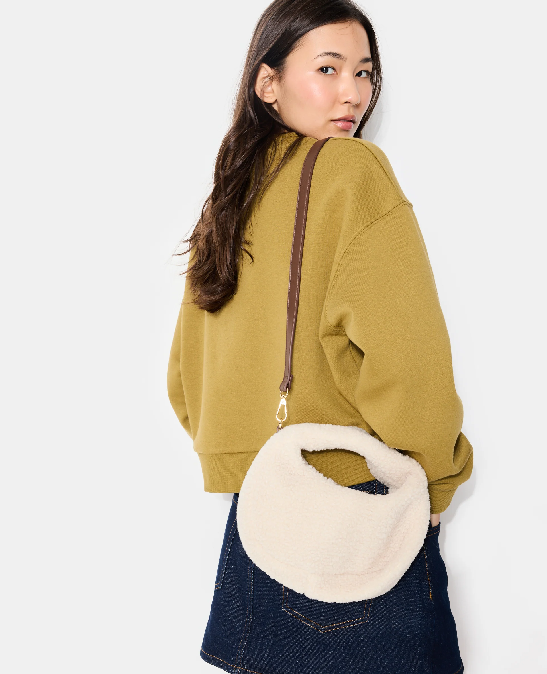 Sac en sherpa avec poignée et bandoulière