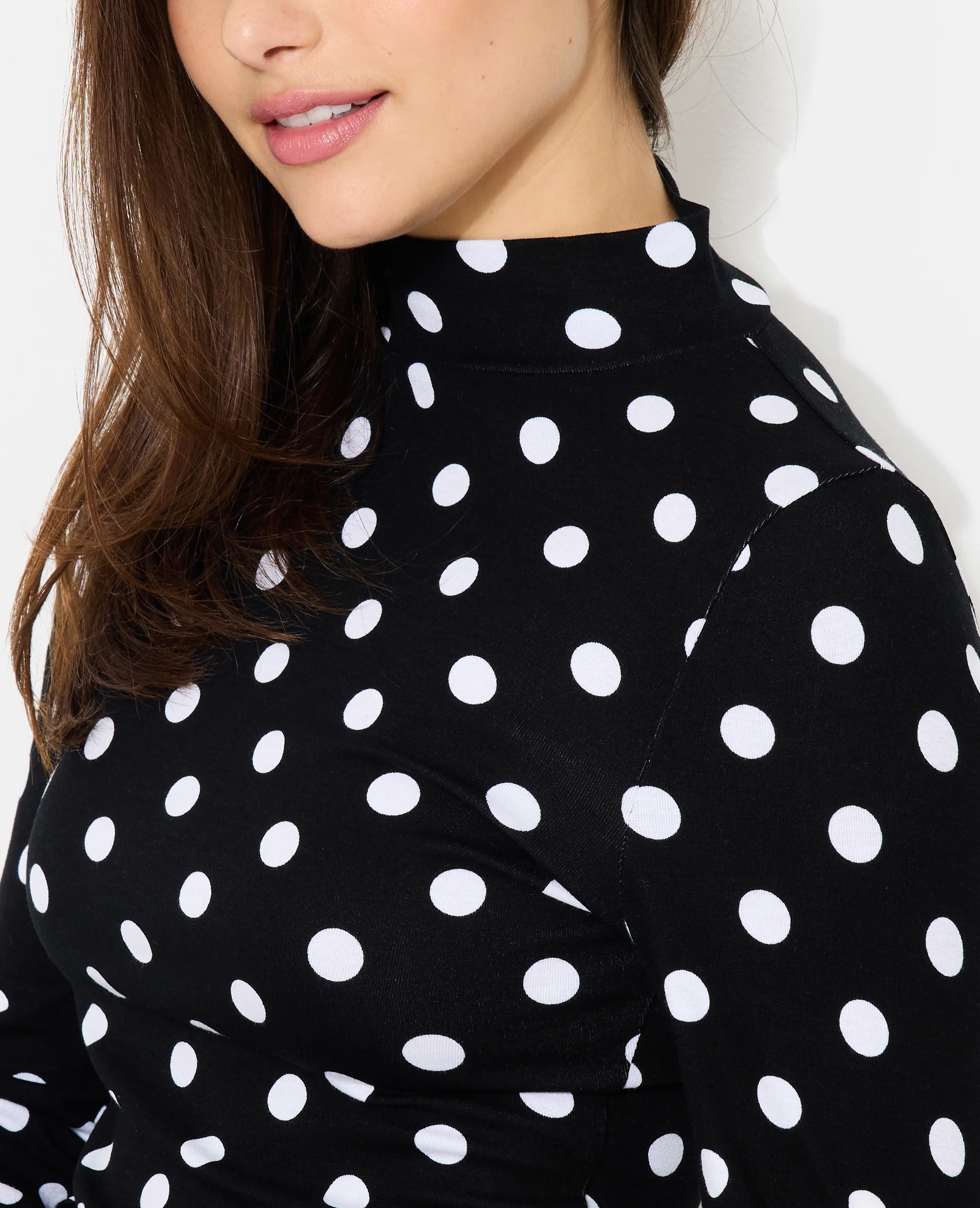 T-shirt manches longues motifs pois