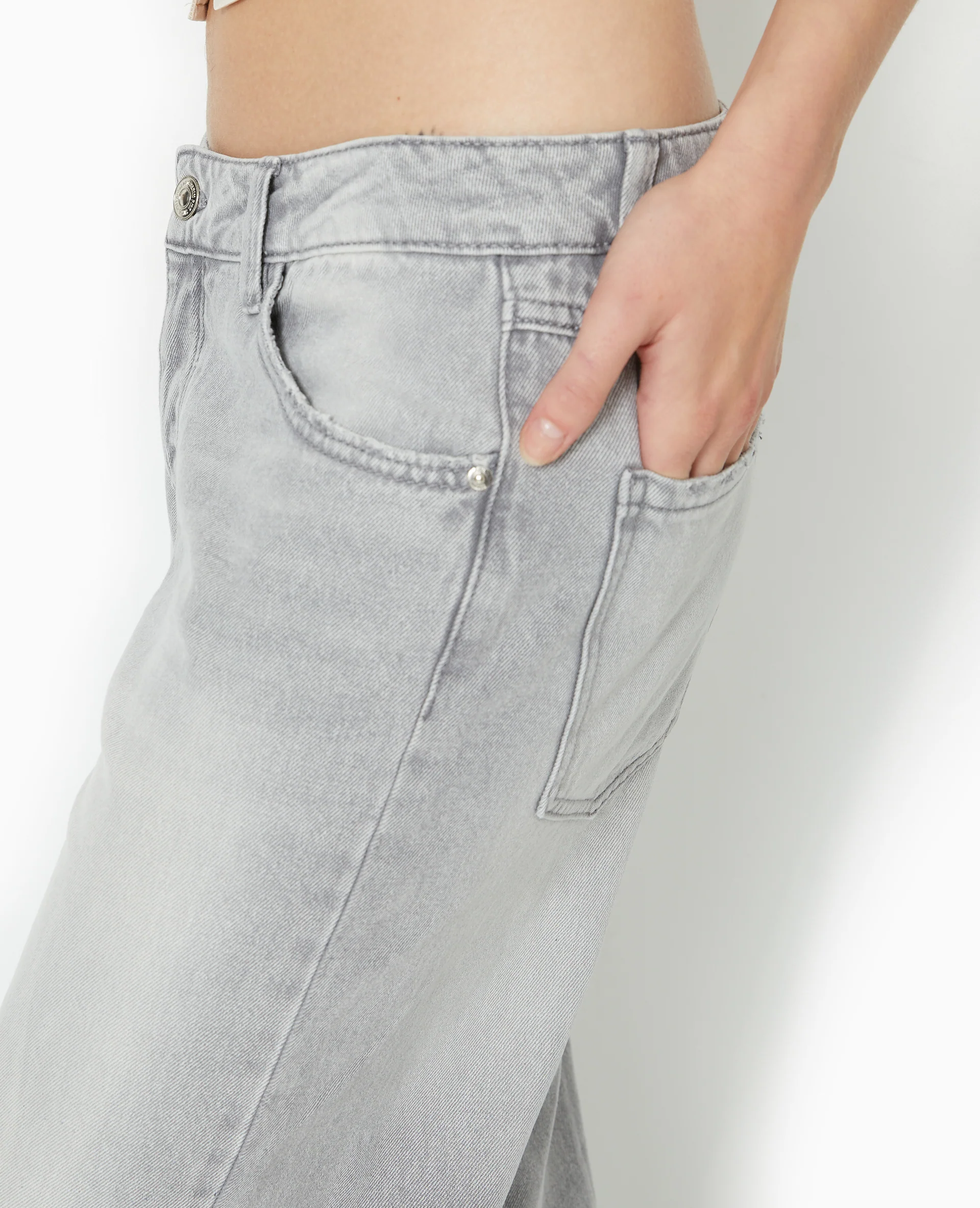 Jean wide taille basse