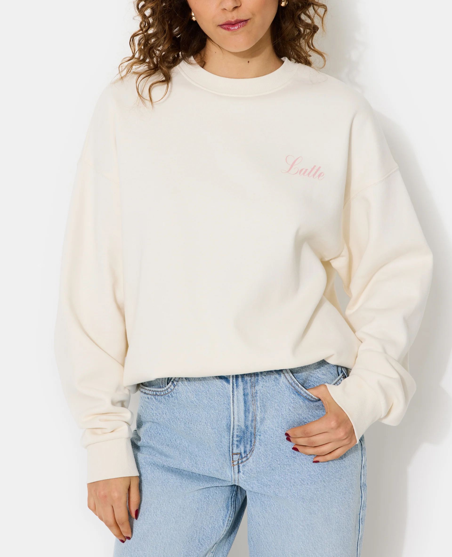 Sweat oversize avec print devant et dos