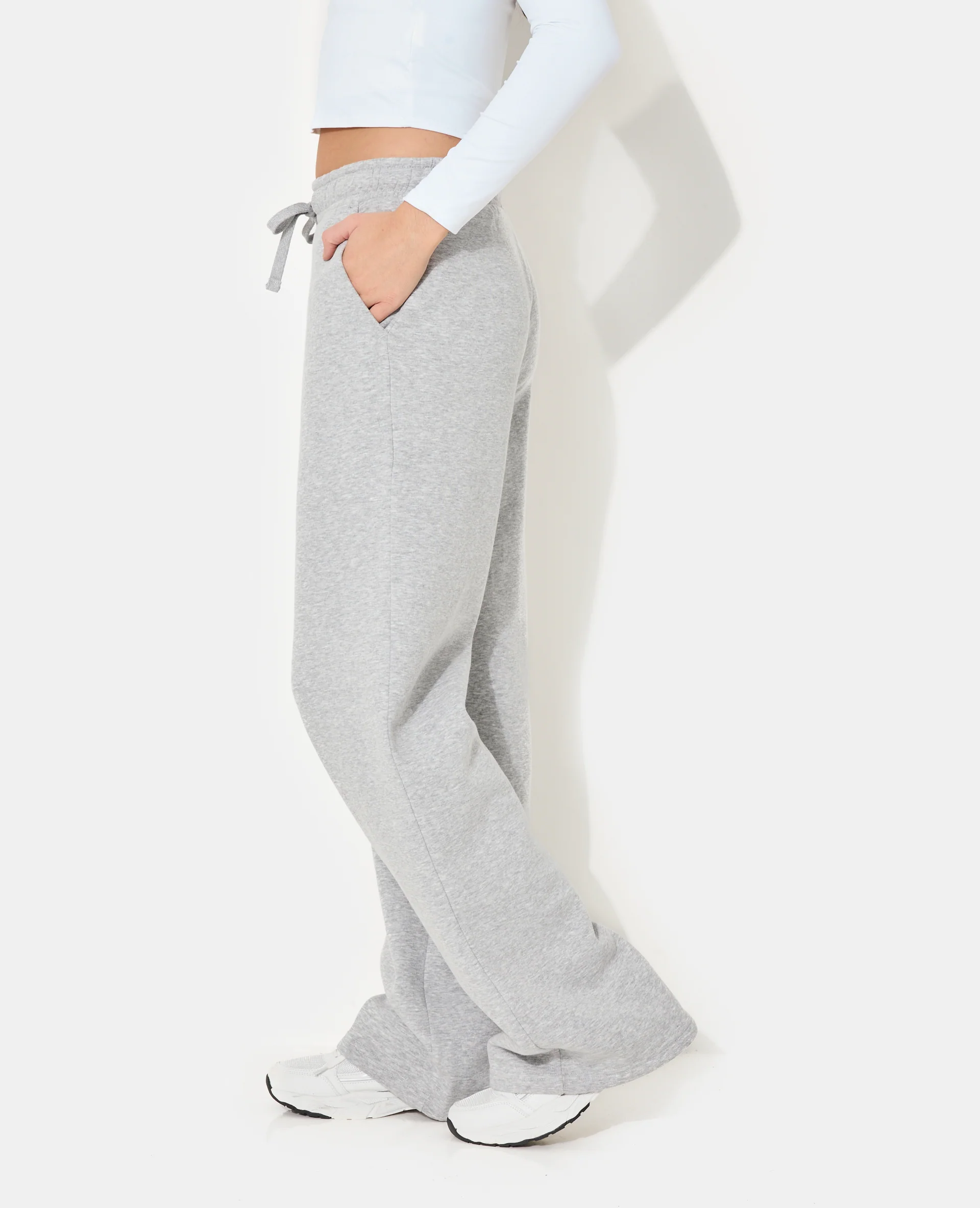Pantalon de jogging bas droits en molleton