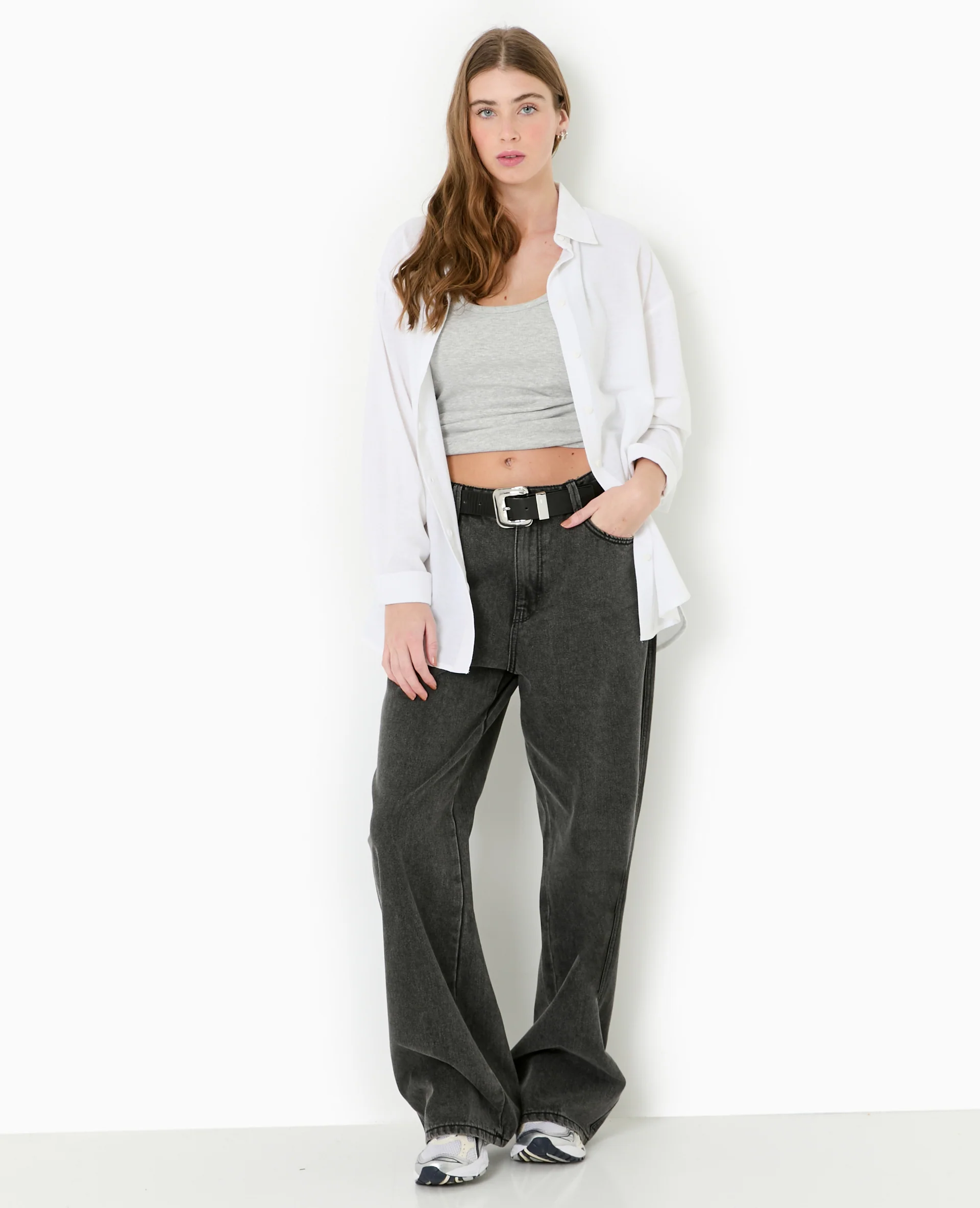 Chemise oversize avec lin