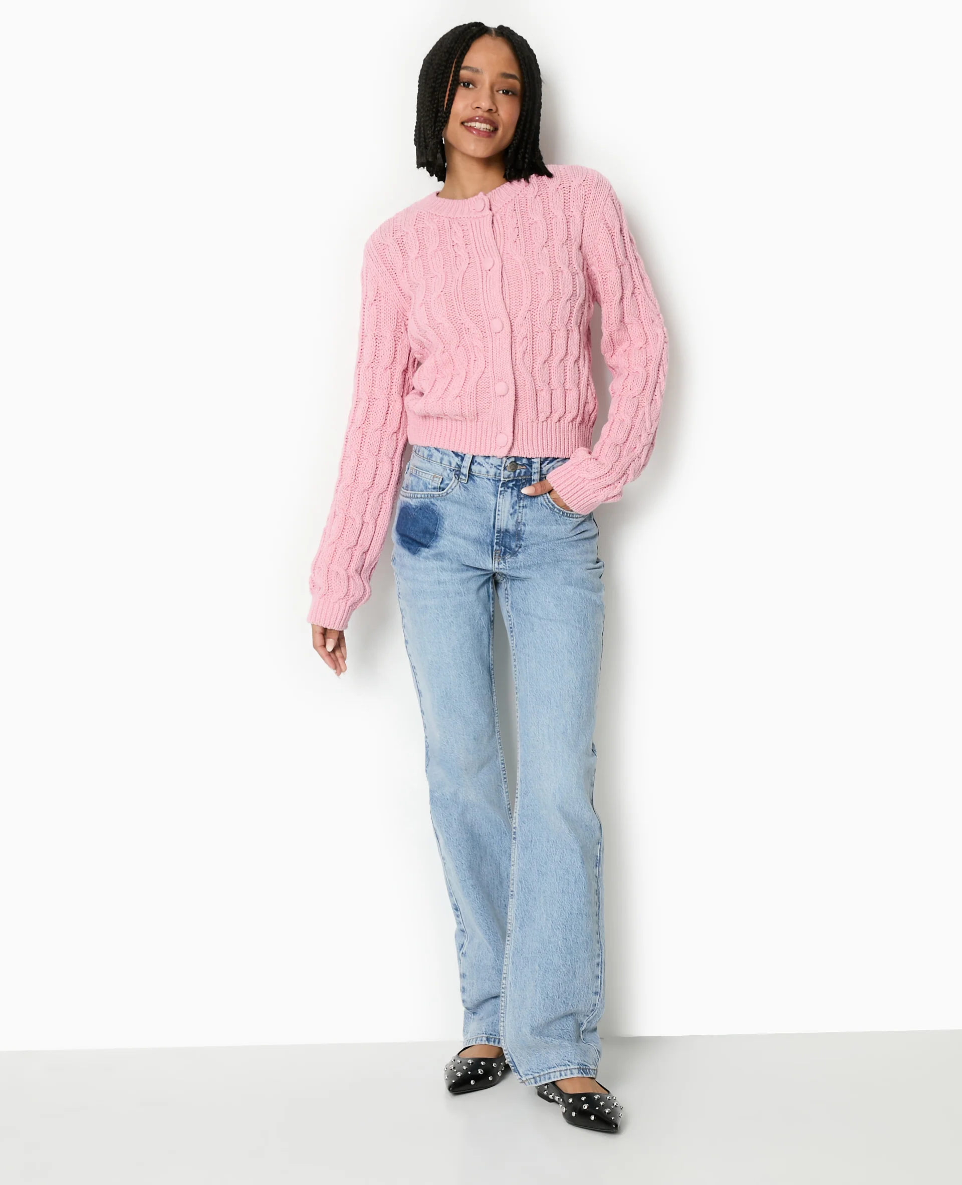 Gilet en maille torsadée