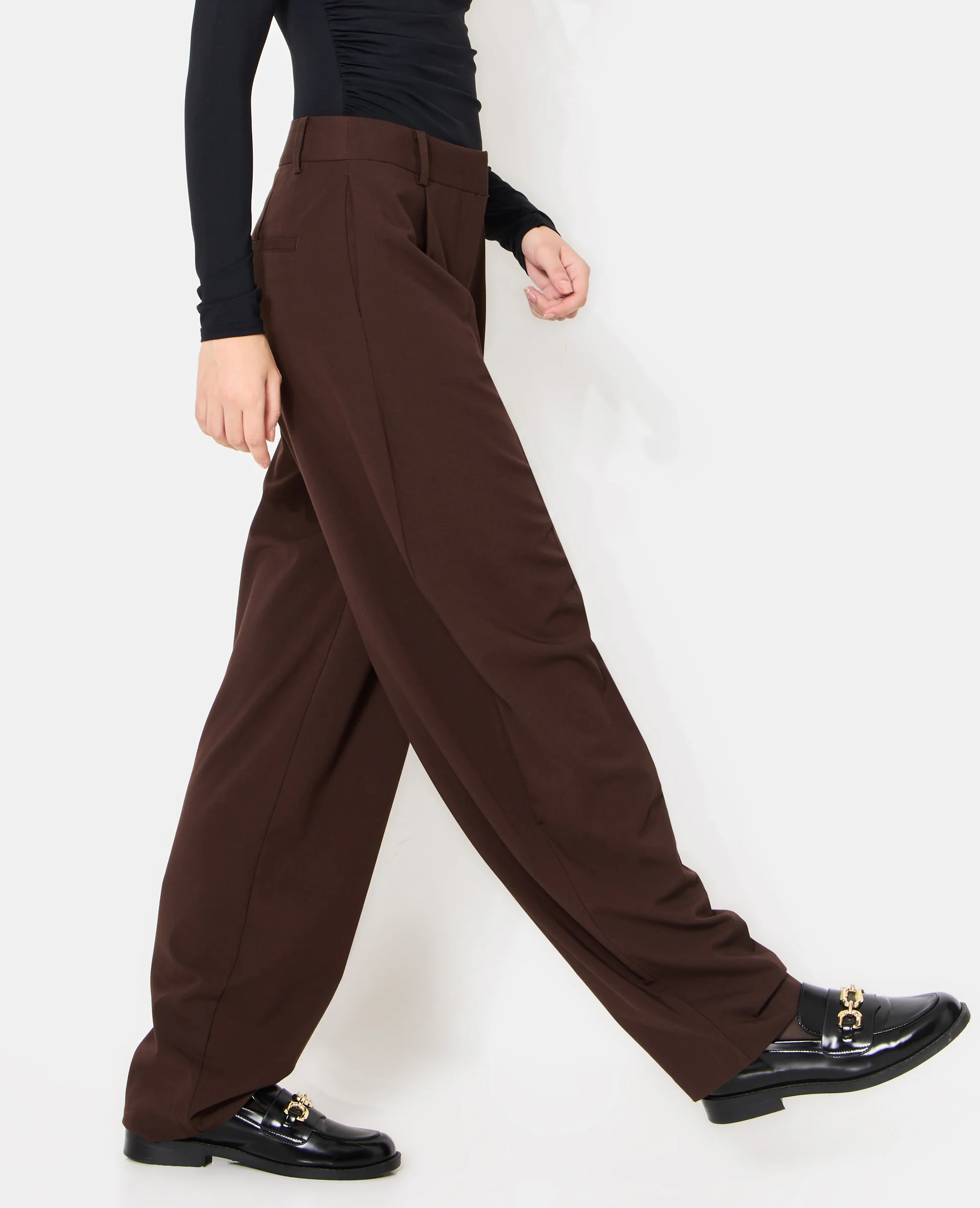 Pantalon barrel city avec pinces