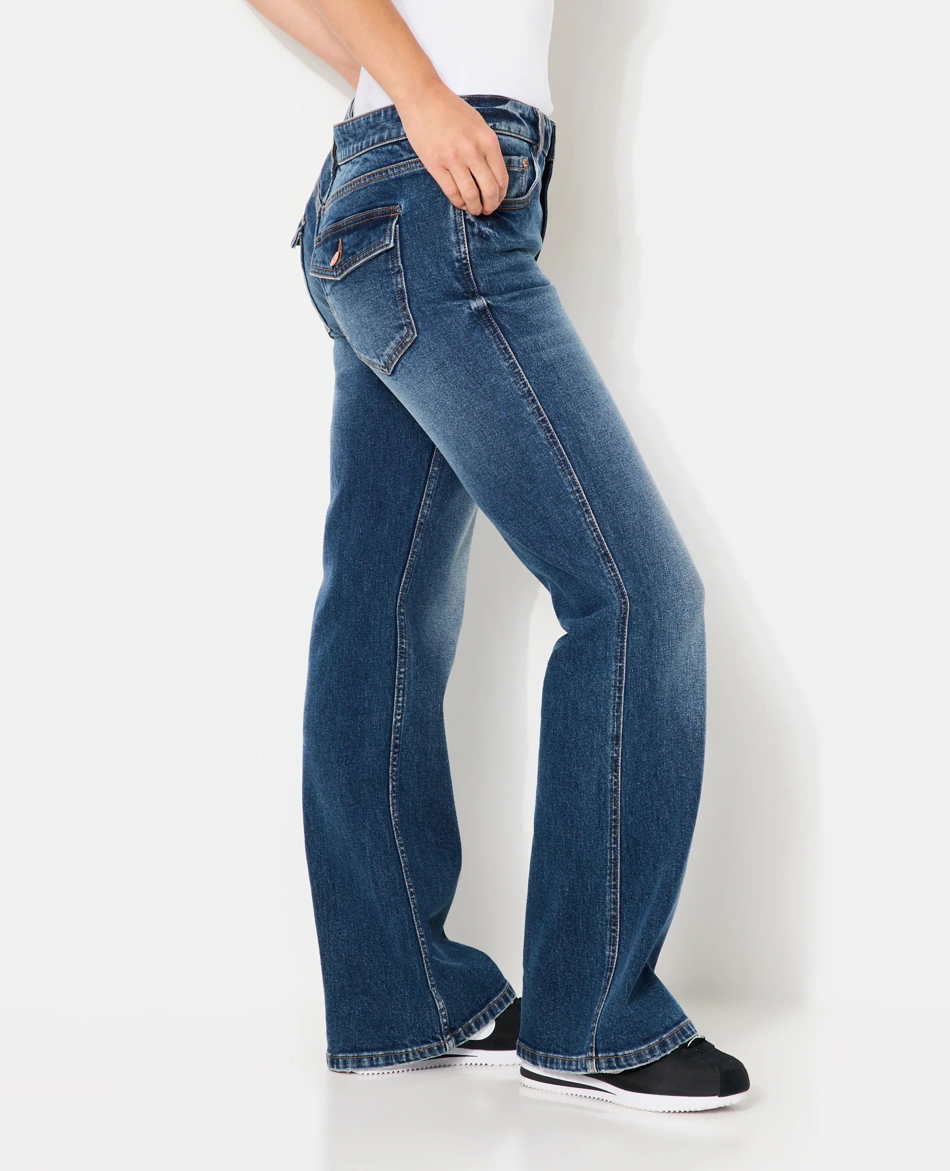 Jean flare taille basse