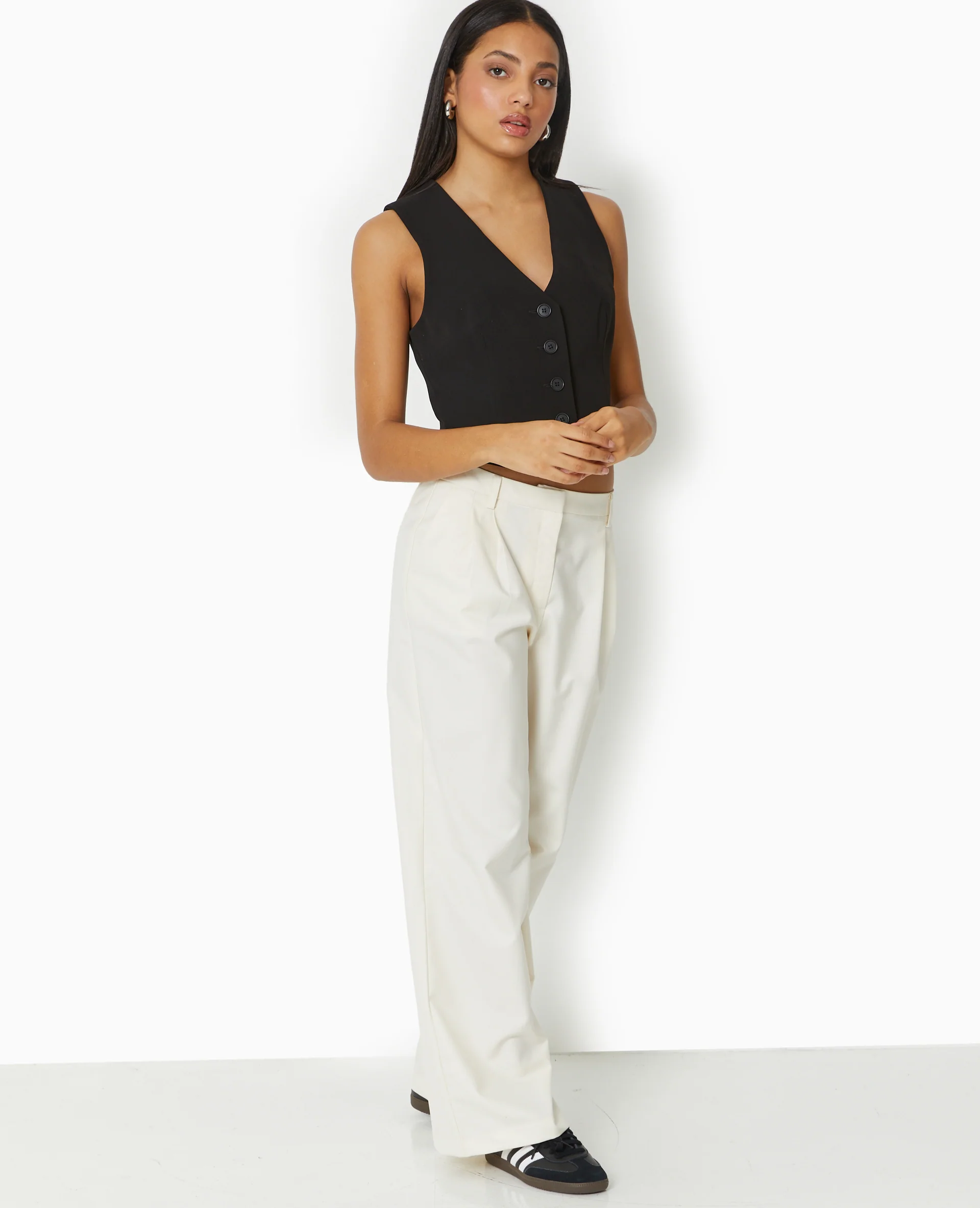 Pantalon city large et droit