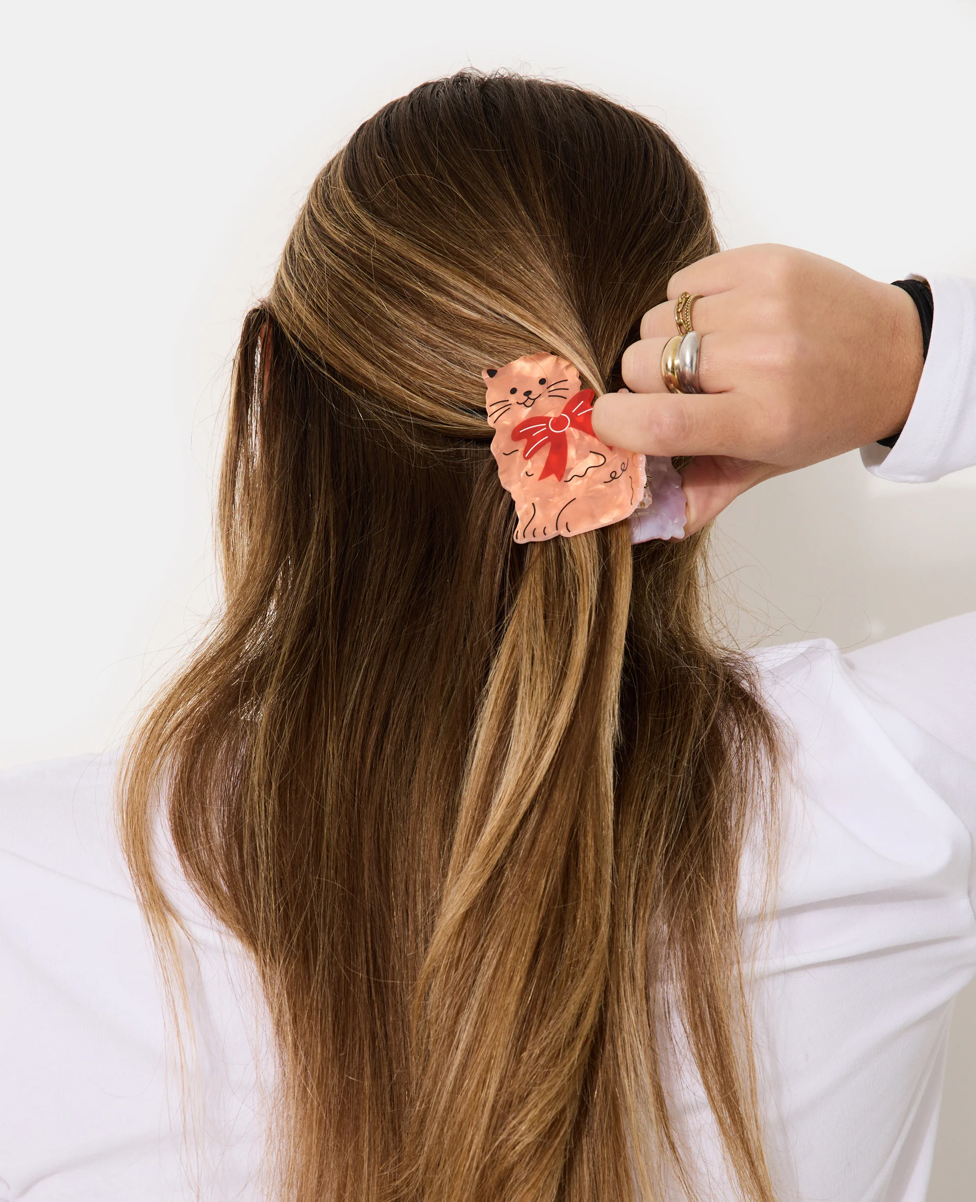 Pince crocodile chat effet nacre