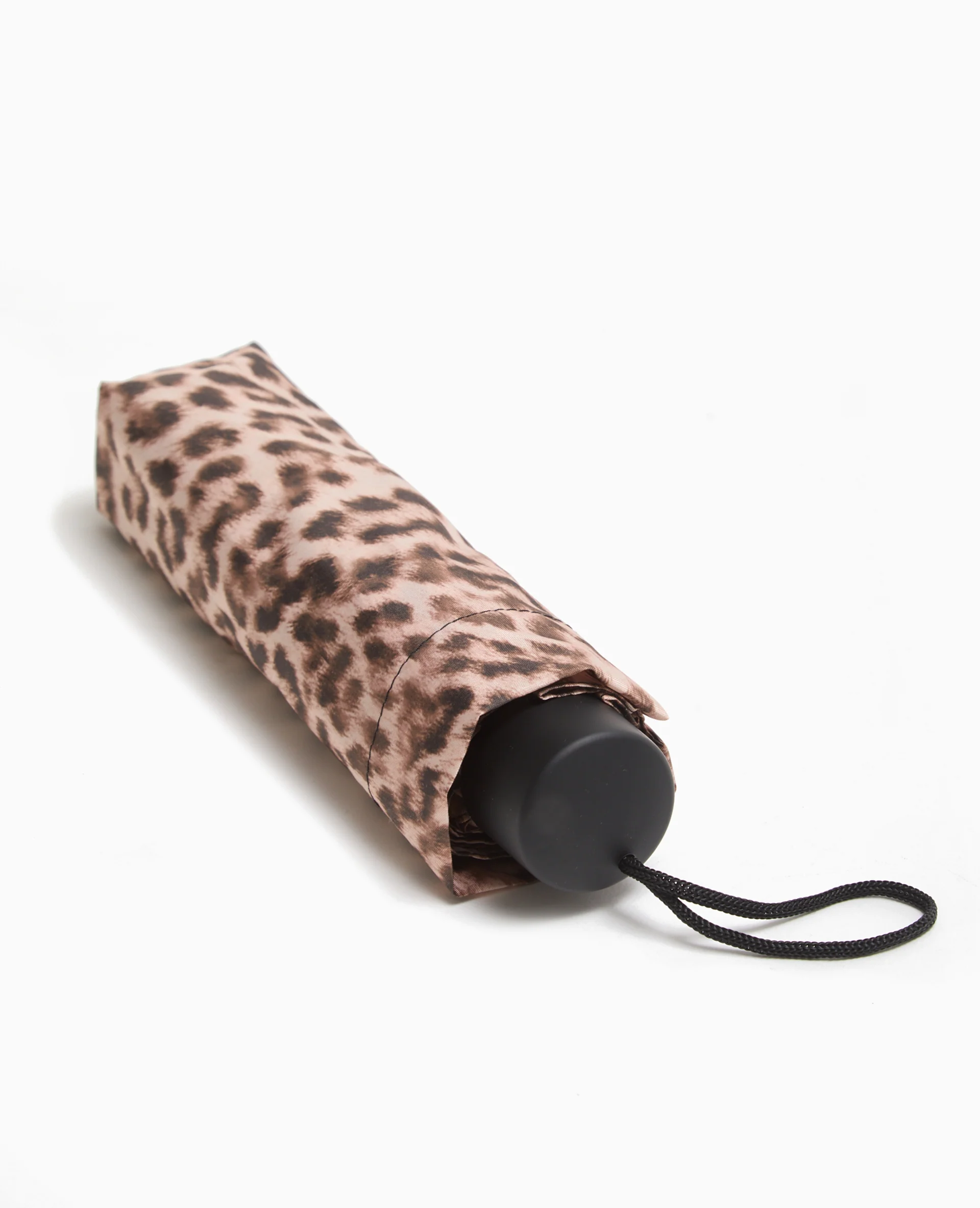 Parapluie rétractable léopard avec housse