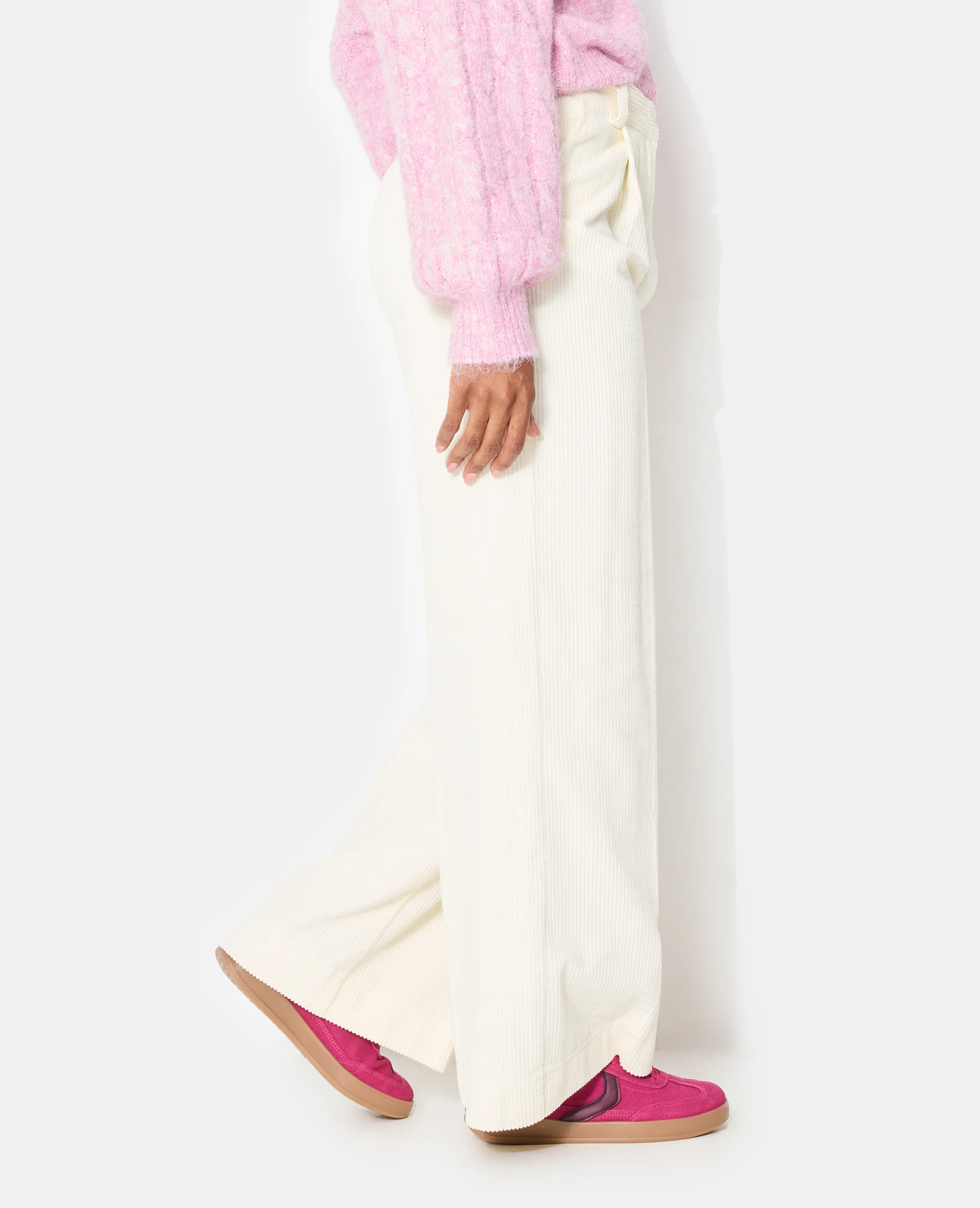 Pantalon large en velours grosse côte