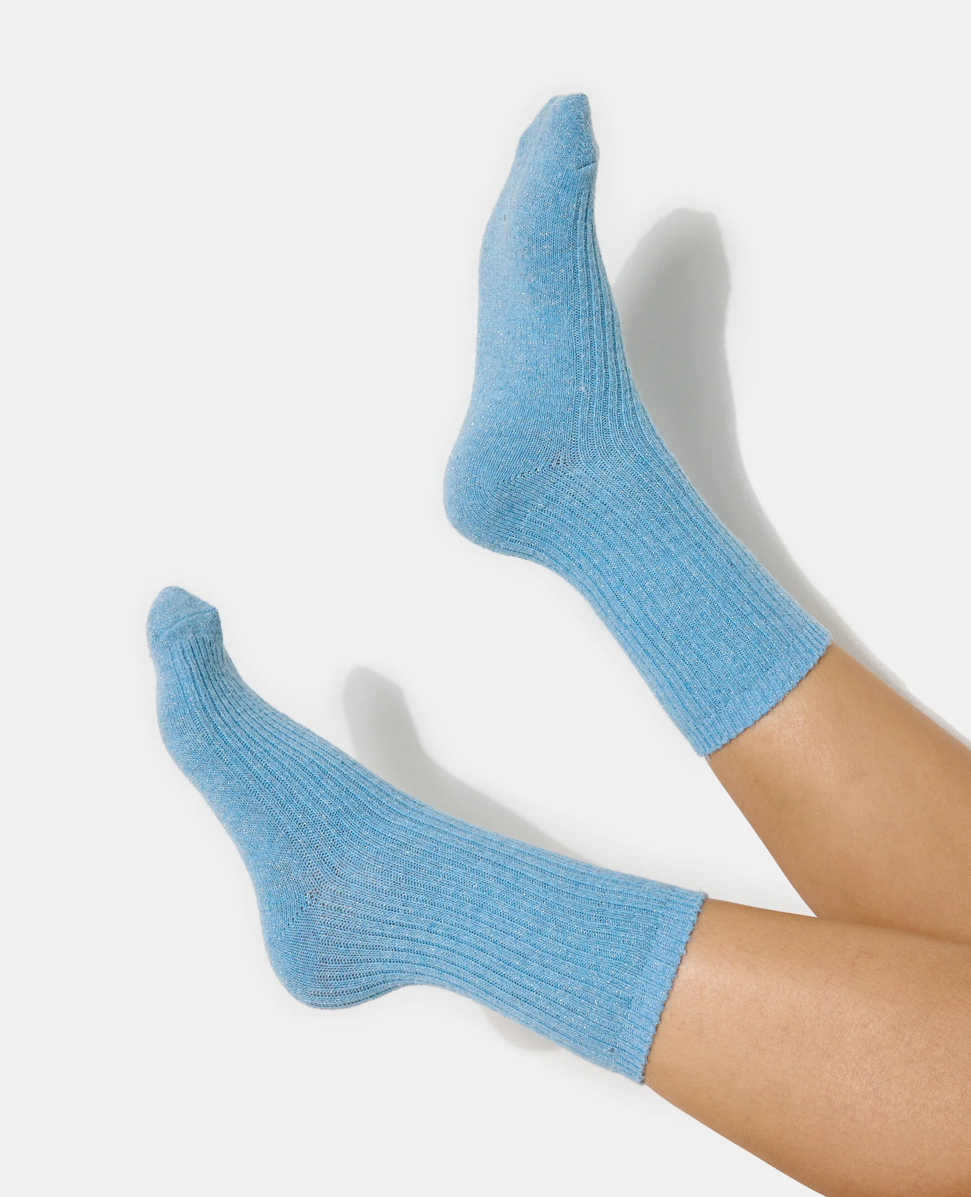 Paire de chaussettes en maille avec lurex
