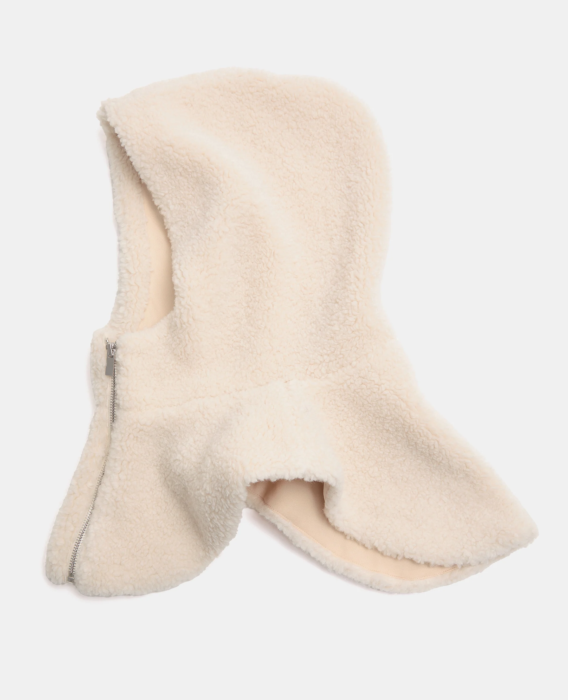 Cagoule en sherpa avec col zippé