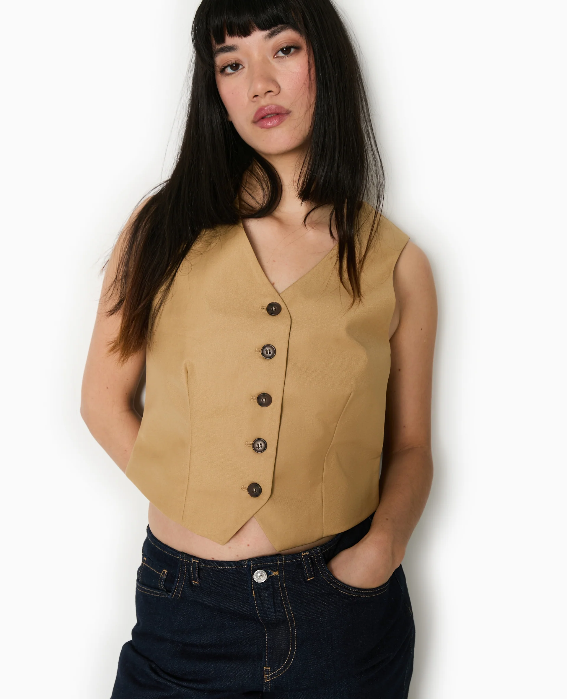 Gilet de barman boutonné