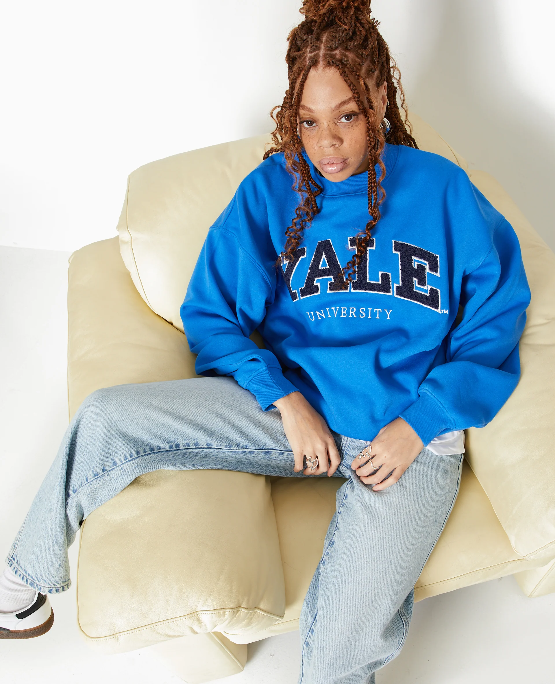 Sweat oversize avec transfert bouclette YALE