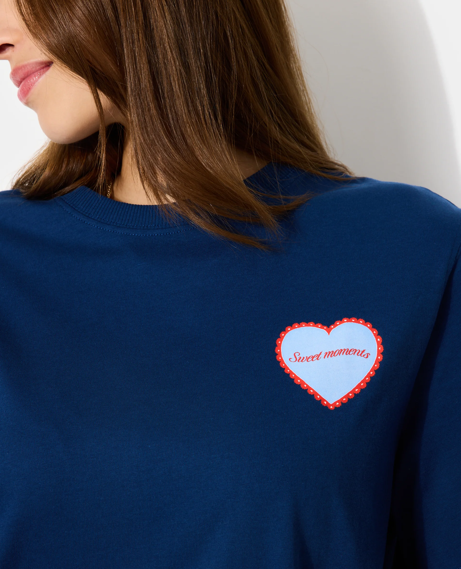 T-shirt avec print poitrine et dos