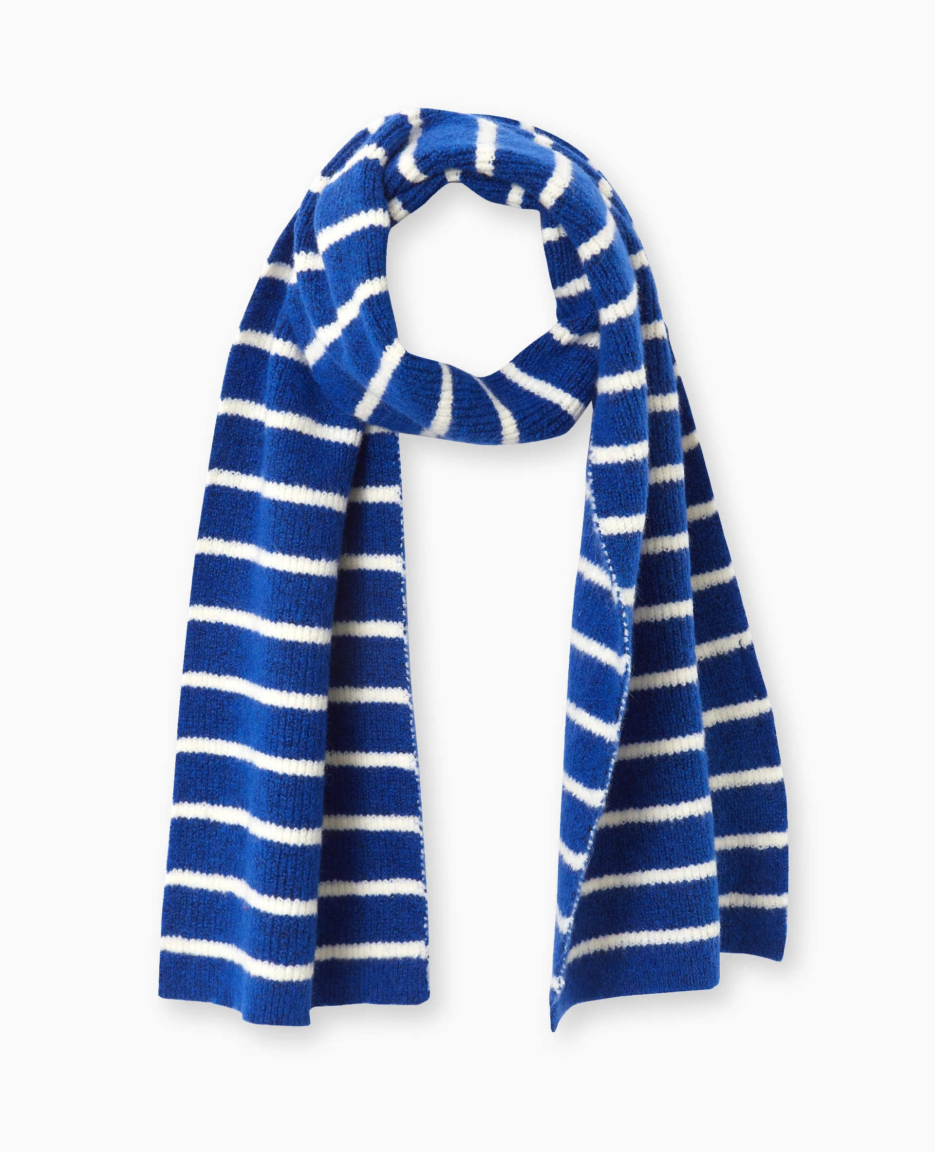 Echarpe en maille rayée