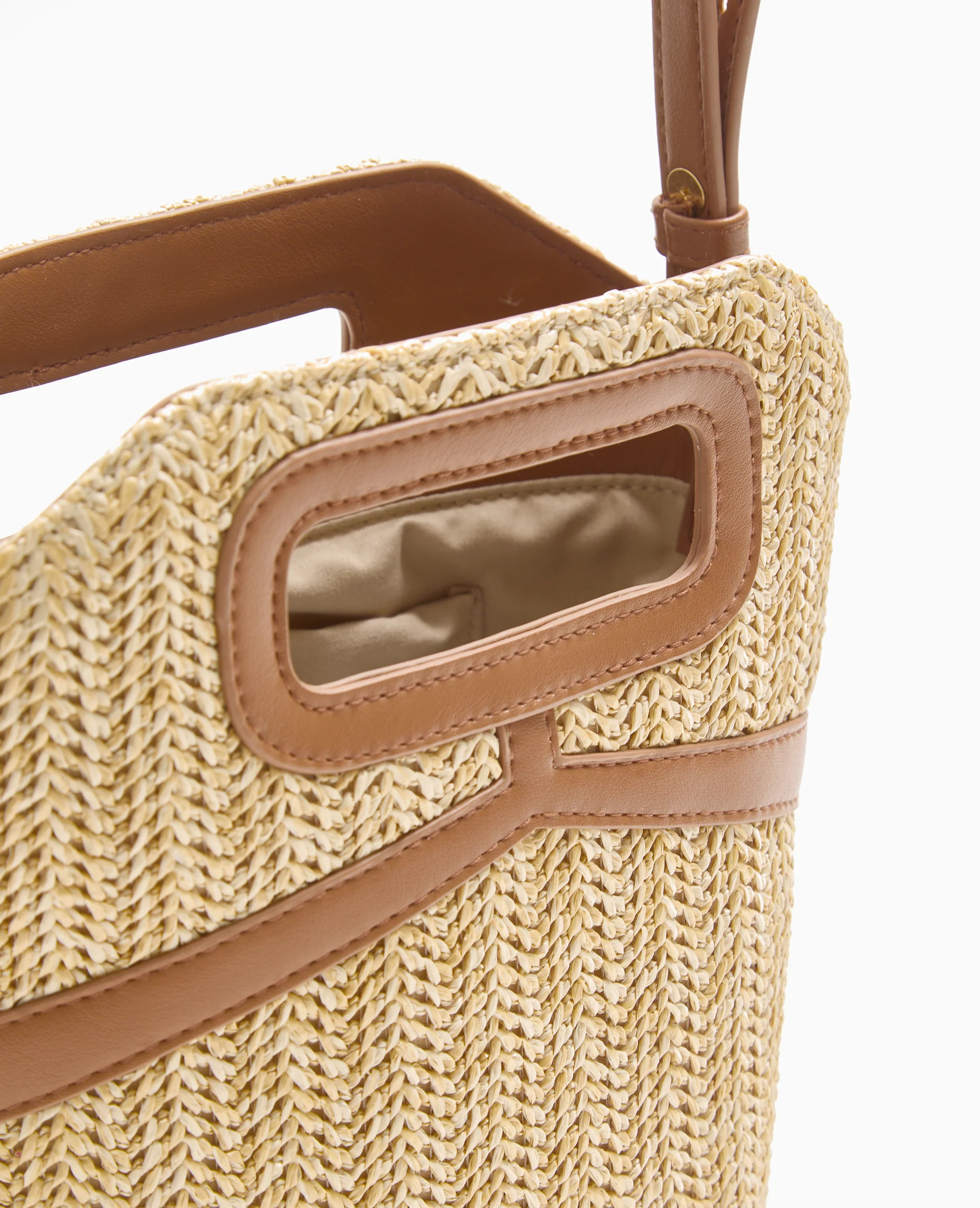 Sac en raphia et simili cuir