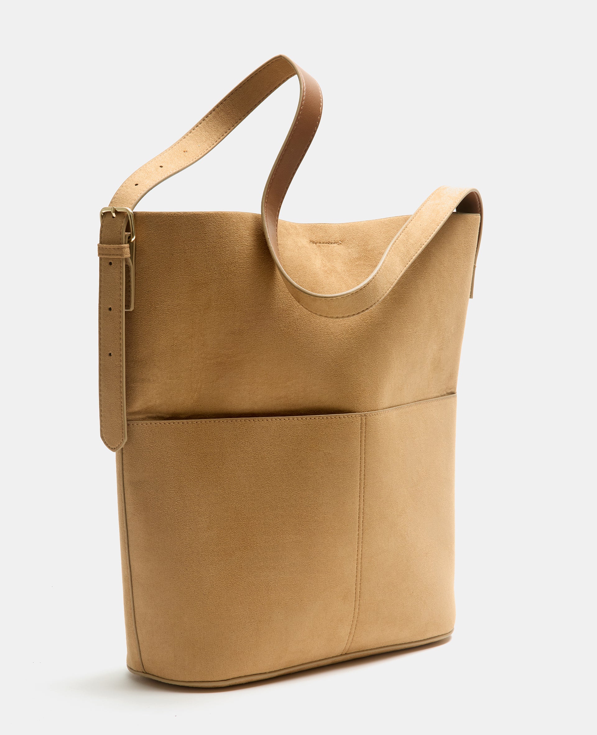 Grand sac en suédine avec bandoulière