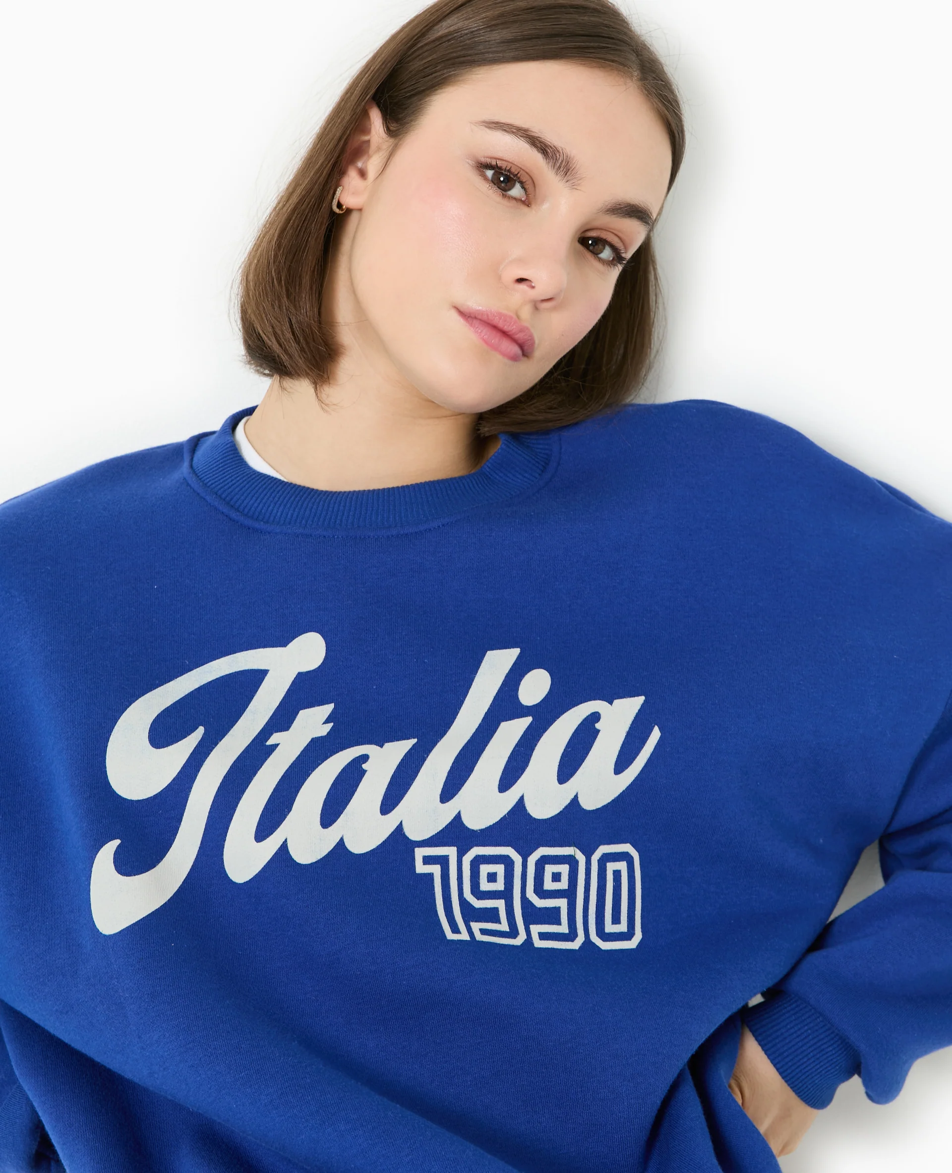 Sweat col rond avec print