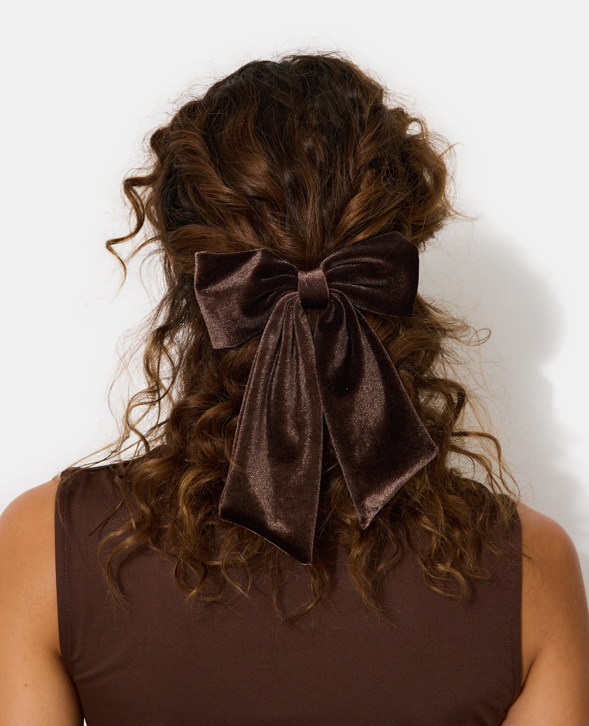 Barrette avec nœud en velours