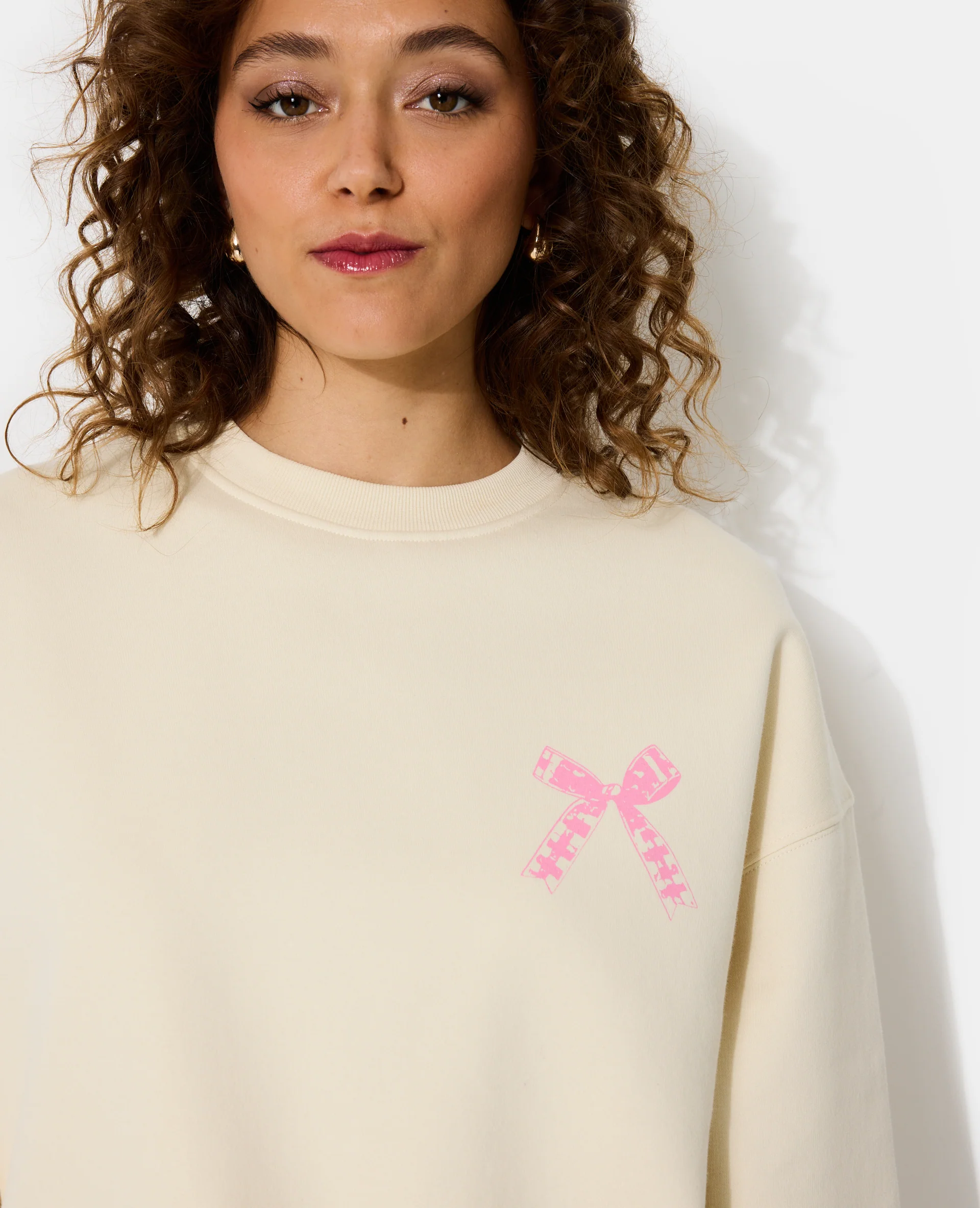 Sweat oversize avec print devant et dos