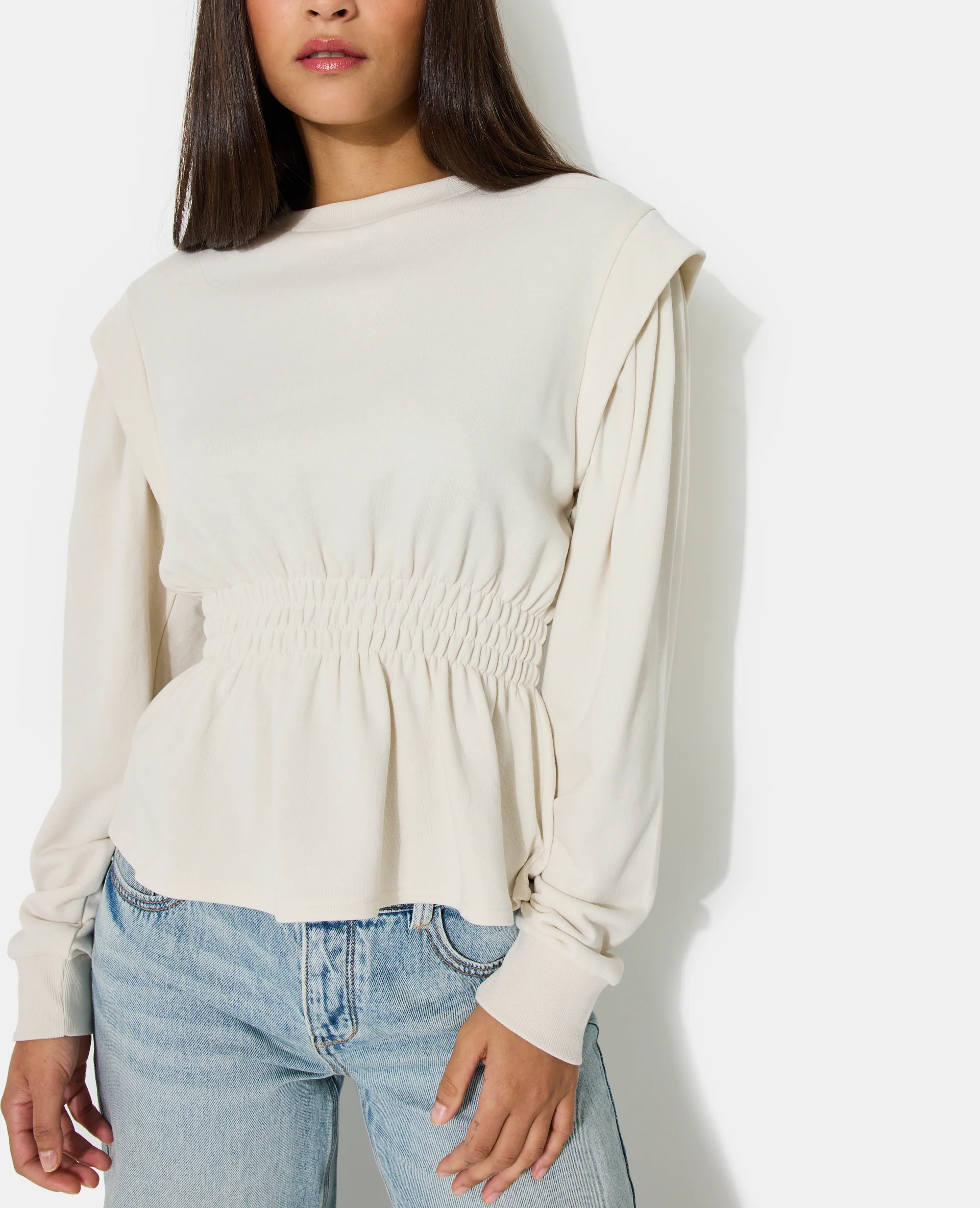 Sweat avec taille élastiquée