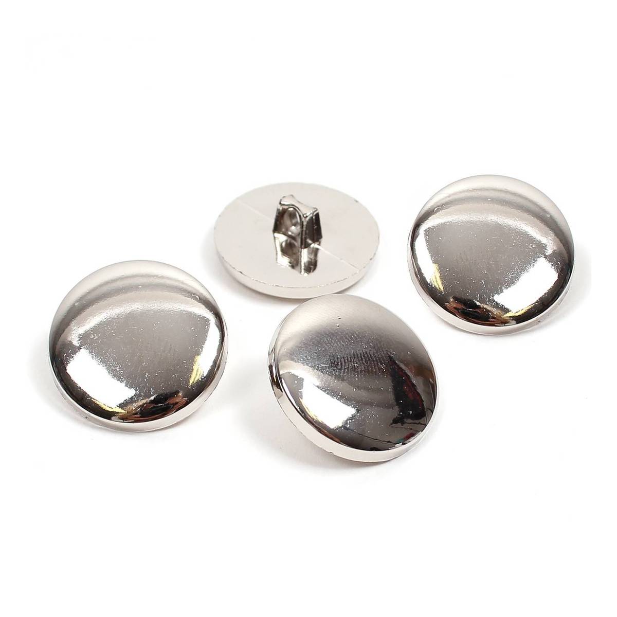 Hemline Silver Metal Blazer Button 4 Pack
