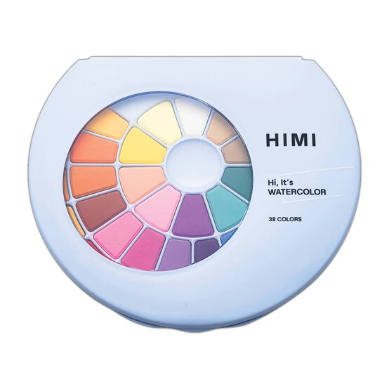 HIMI Blue Solid Watercolour Pan Set 38 Pack