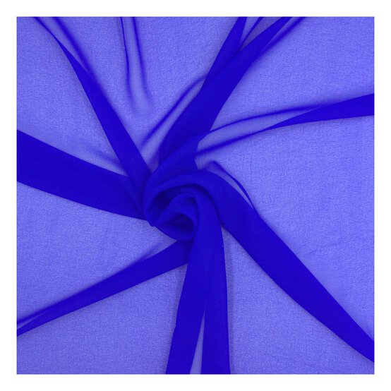Royal Blue Crepe Georgette Fabric by the Metre