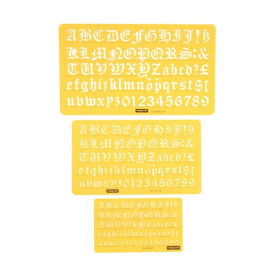 Old English Letter Stencil Set 3 Pack