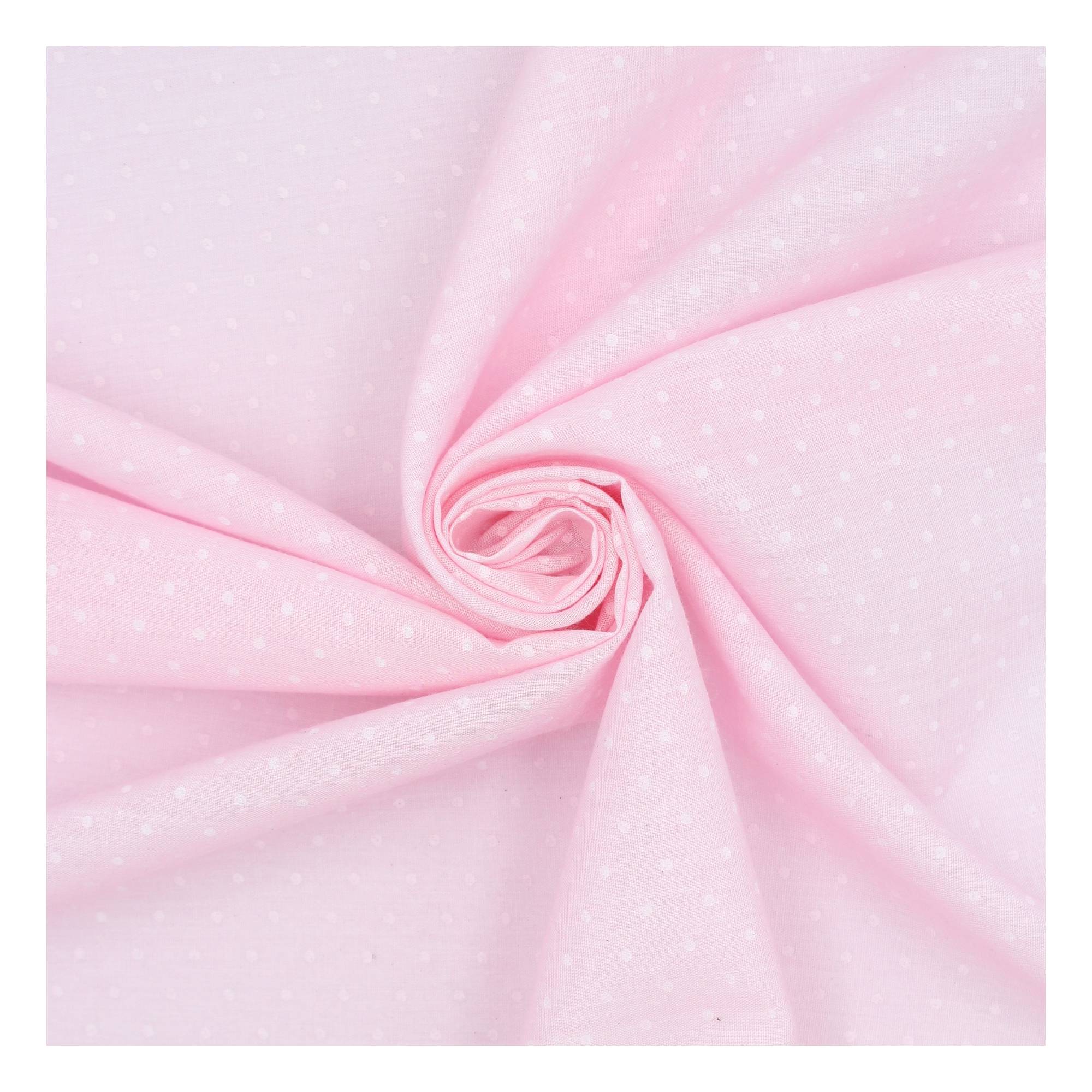 Pink Spot Print Polycotton Fabric by the Metre