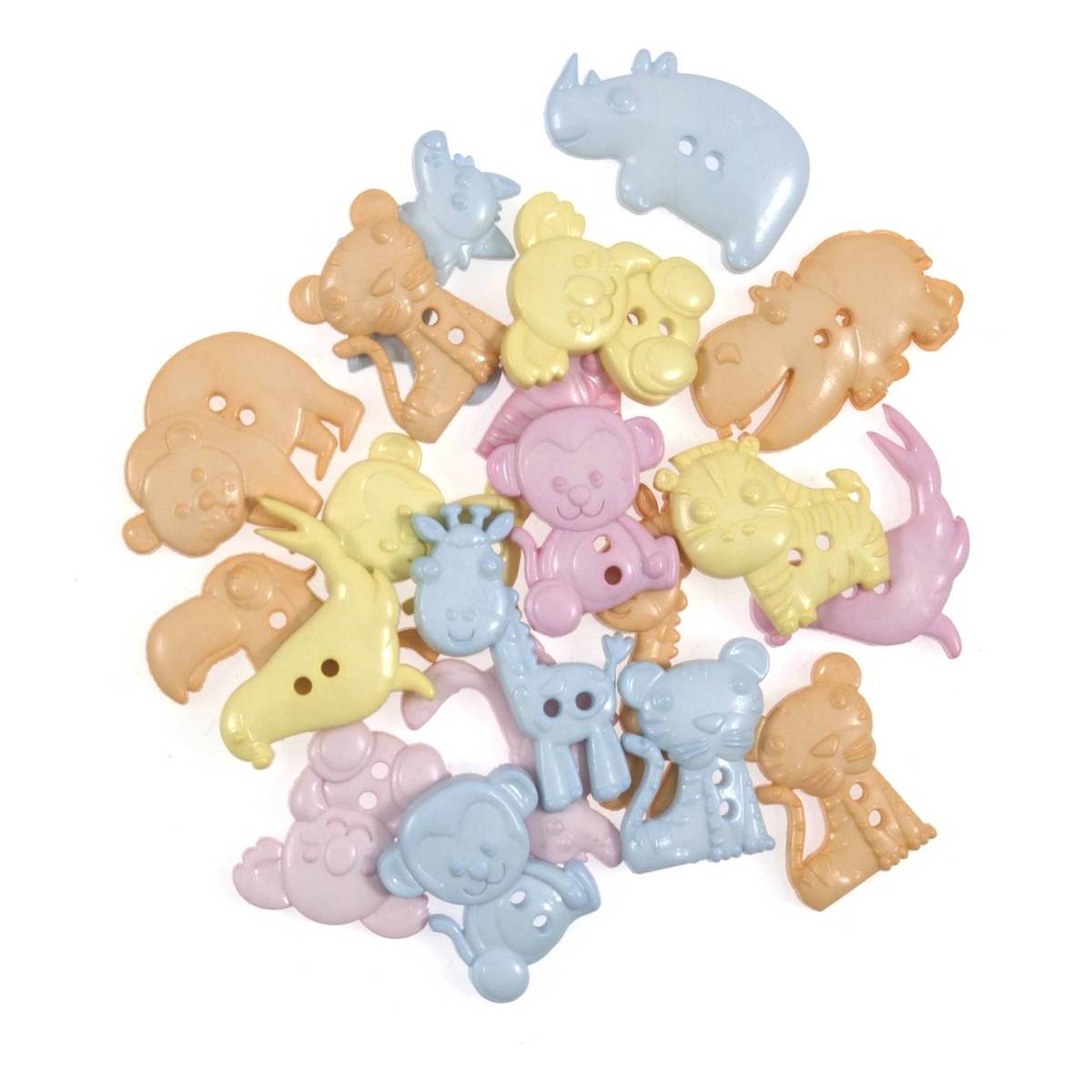 Trimits Pastel Safari Craft Buttons 20g