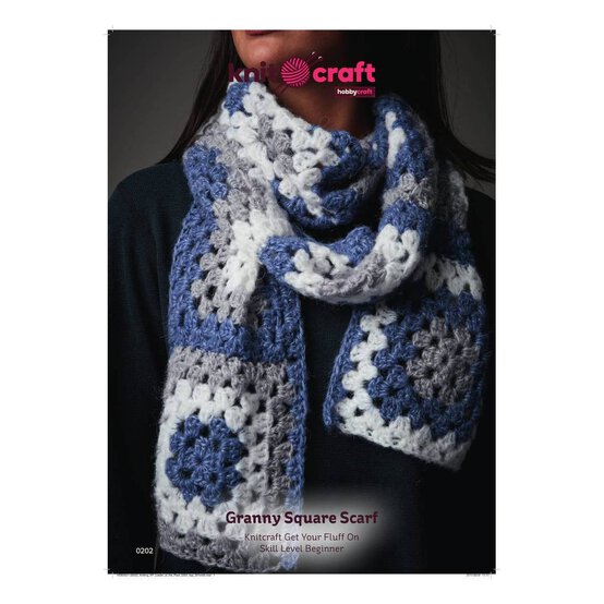 Knitcraft Granny Square Scarf Digital Pattern 0202