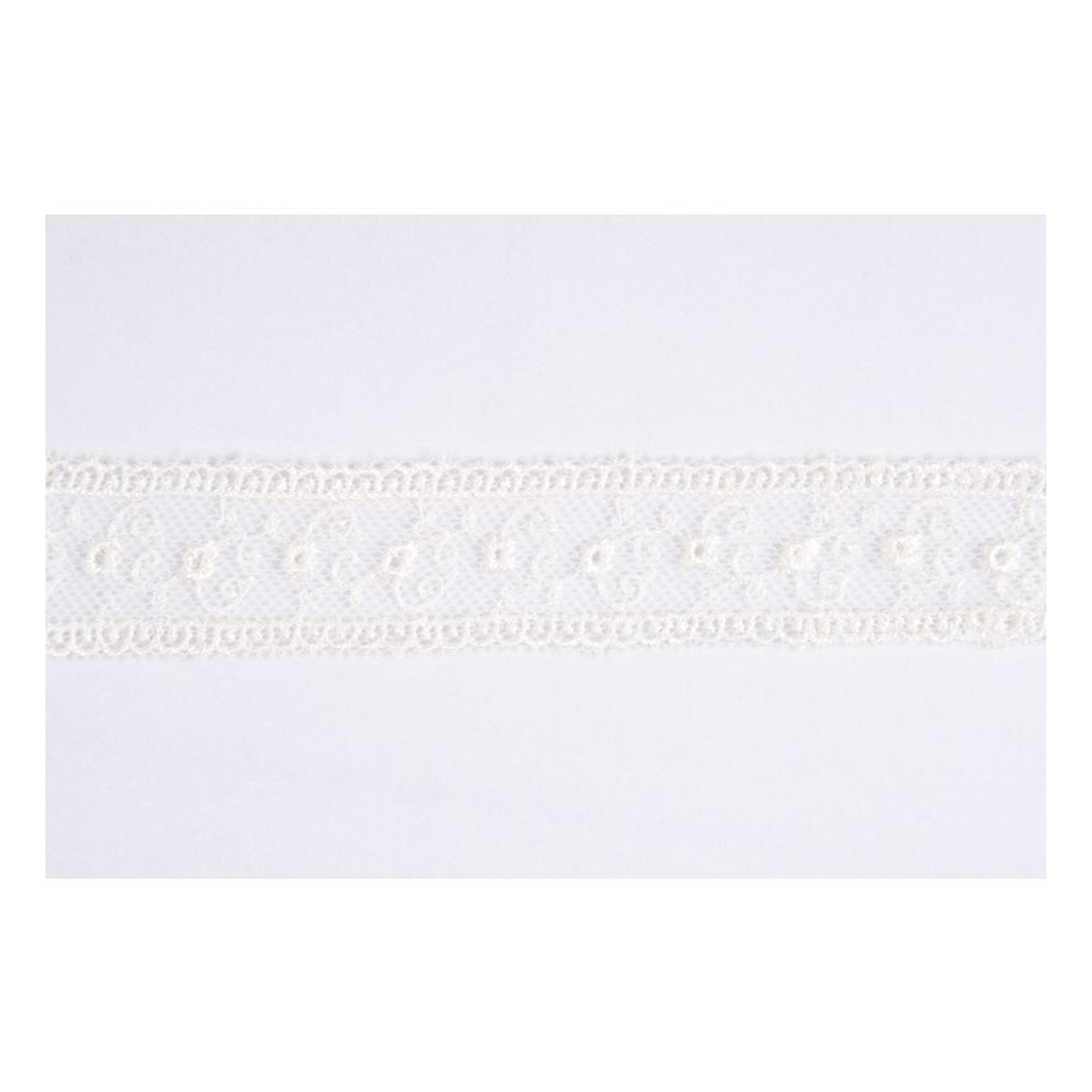Cream Embroidered Tulle Lace Trim by the Metre