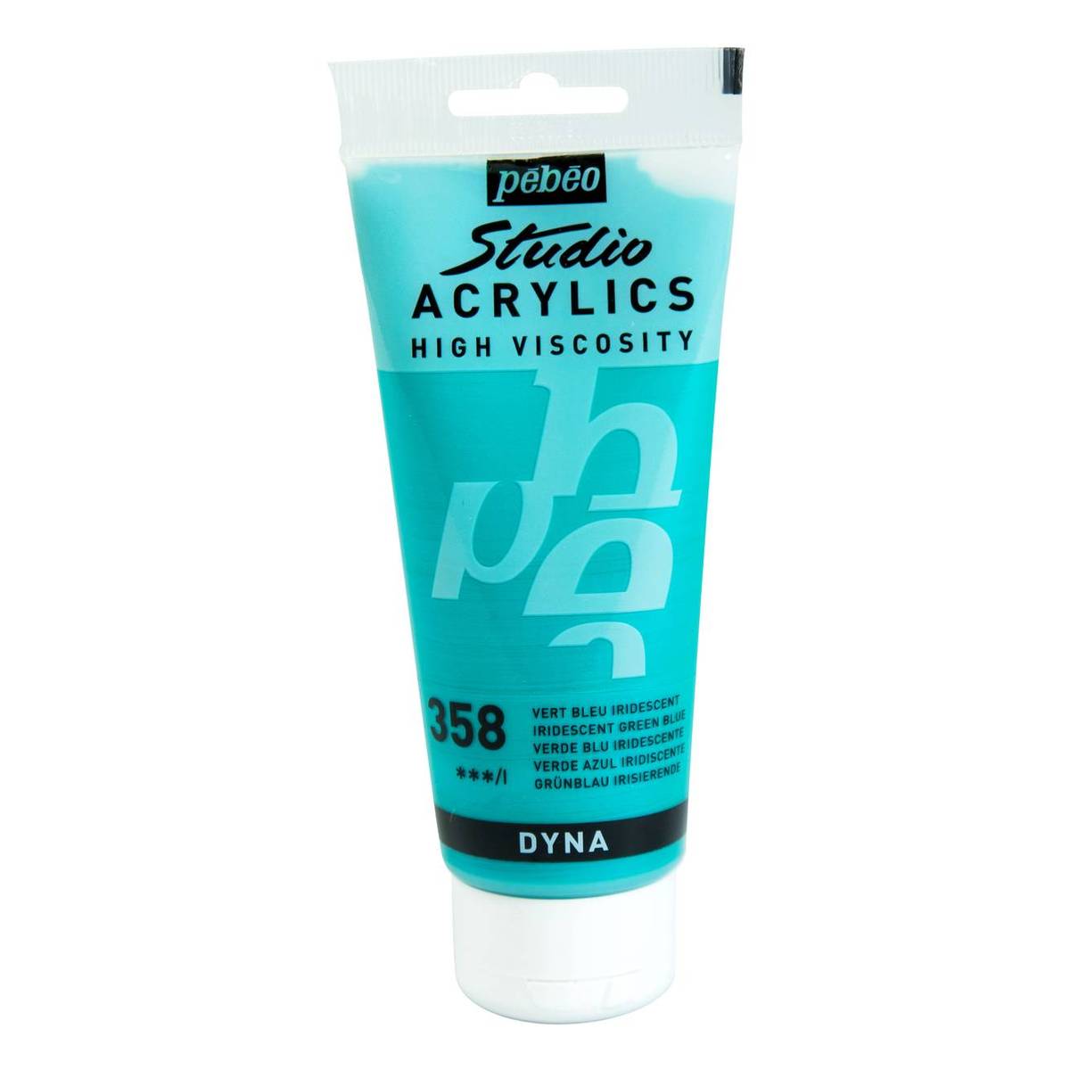 Pebeo Iridescent Green Blue Studio Acrylic Paint 100ml