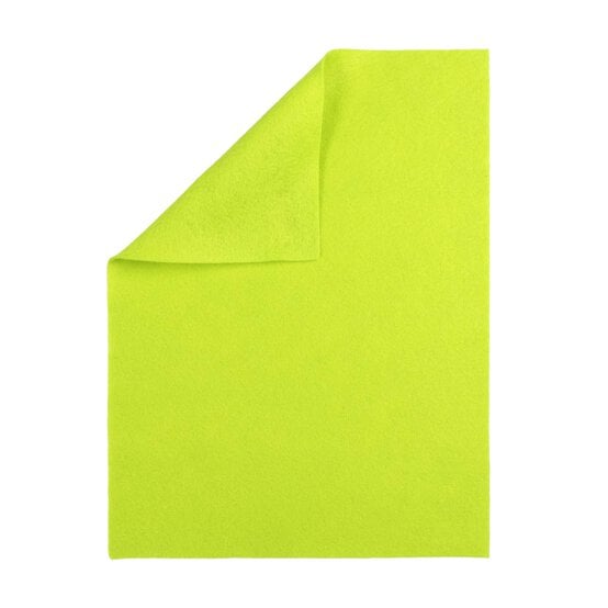 Lime Green Polyester Felt Sheet A4