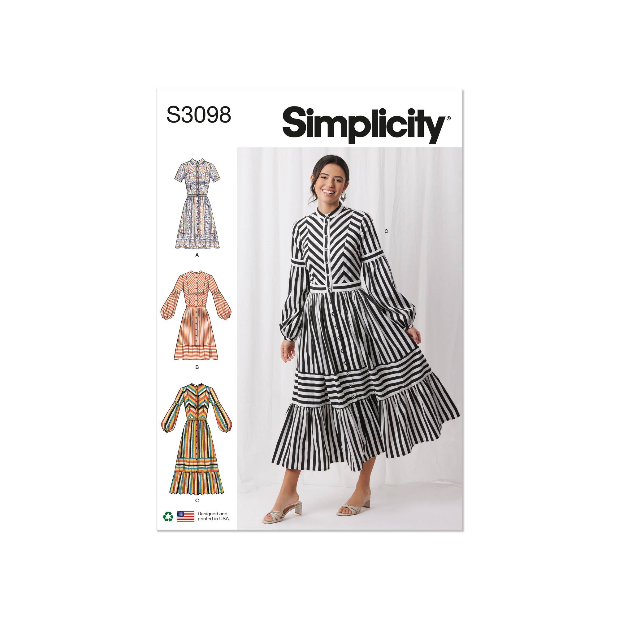 Simplicity Women’s Dress Sewing Pattern S3098 (16-24)