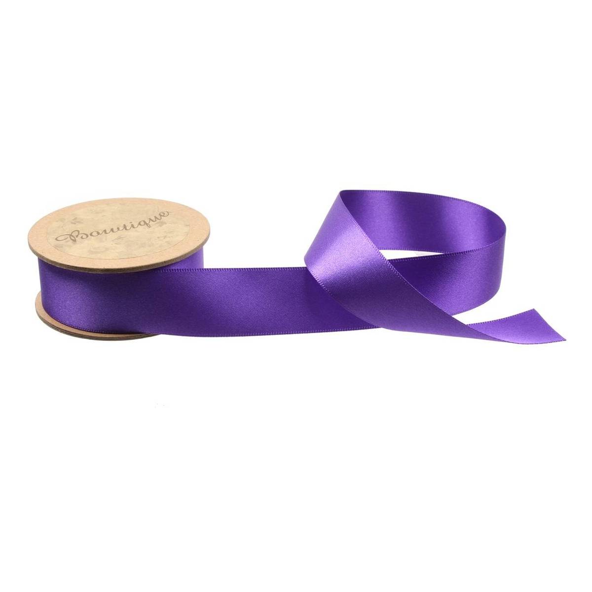 Purple Double-Faced Satin Ribbon 24mm x 5m
