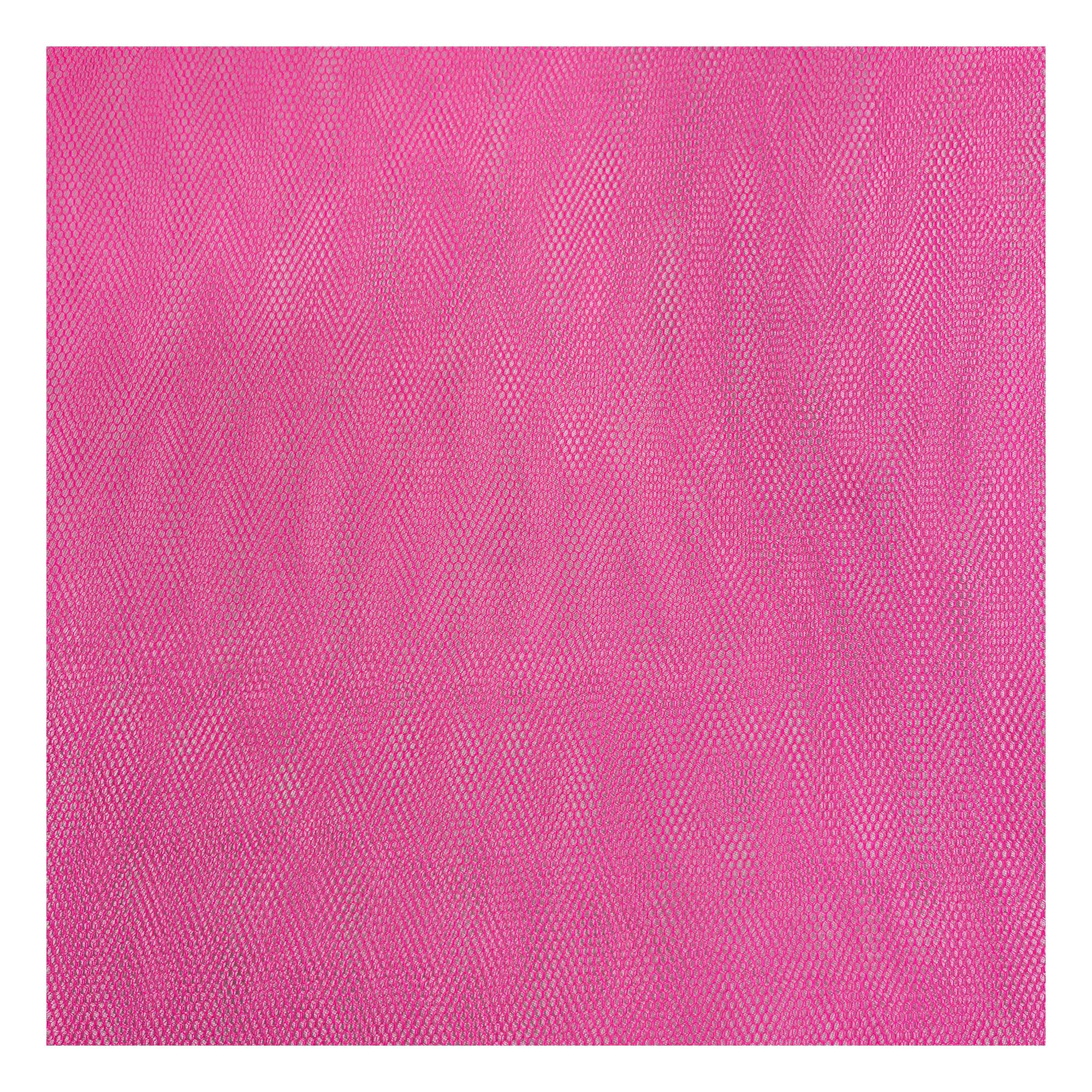 Fluorescent Cerise Nylon Dress Net Fabric by the Metre