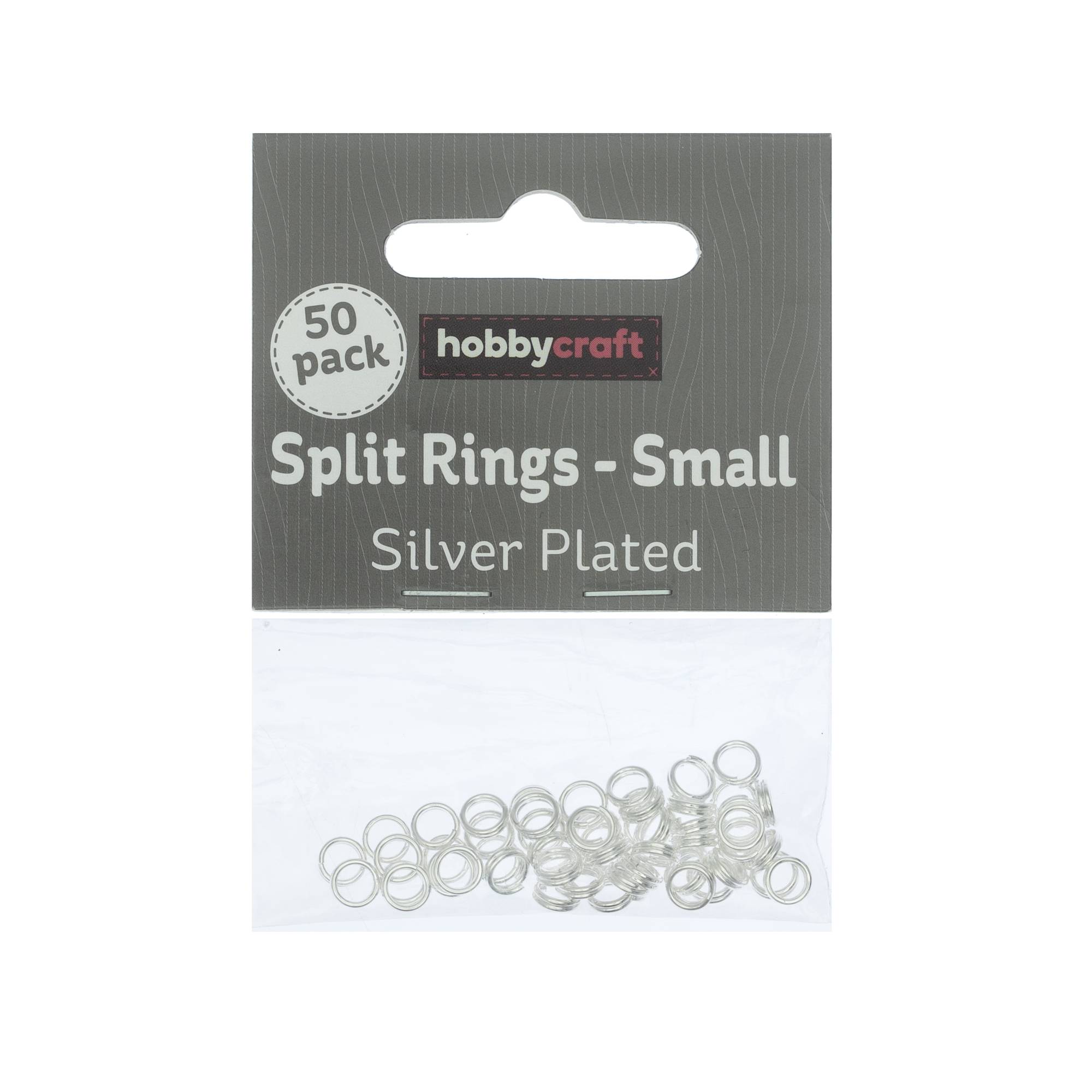 Silver Plated Midi Split Rings 5mm 50 Pack
