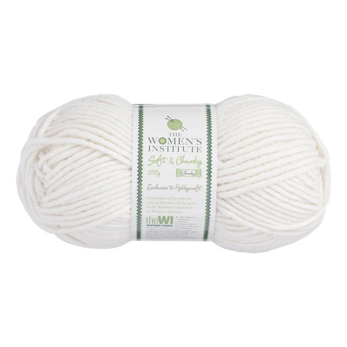 Women’s Institute Cream Soft and Chunky Yarn 100g