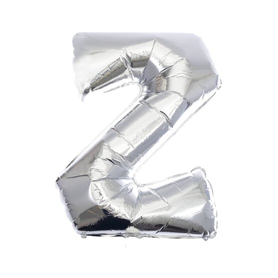 Extra Large Silver Foil Letter Z Balloon