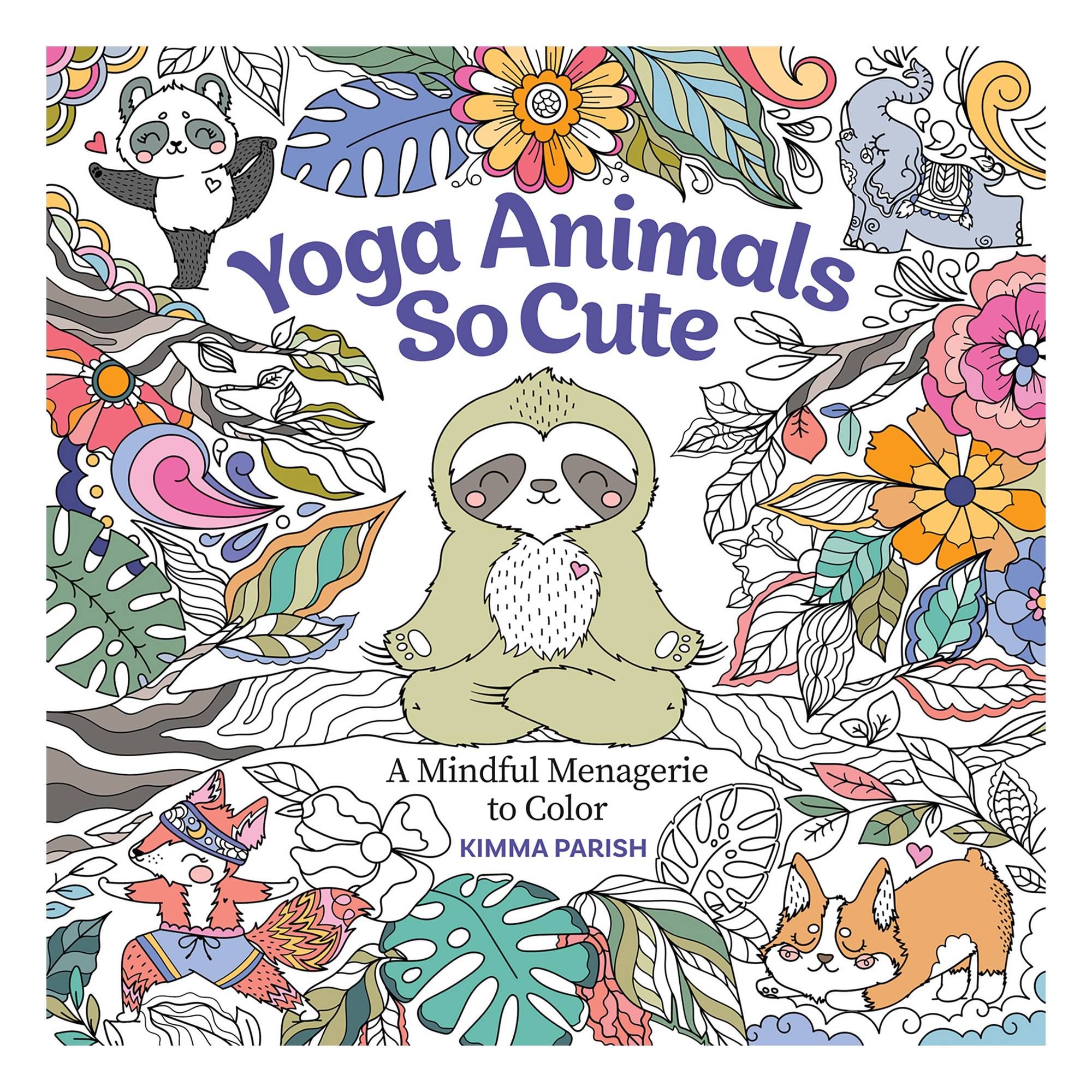 Yoga Animals So Cute Colouring Book