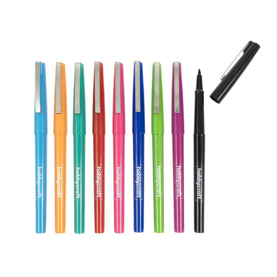Bright Fine Tip Markers 9 Pack