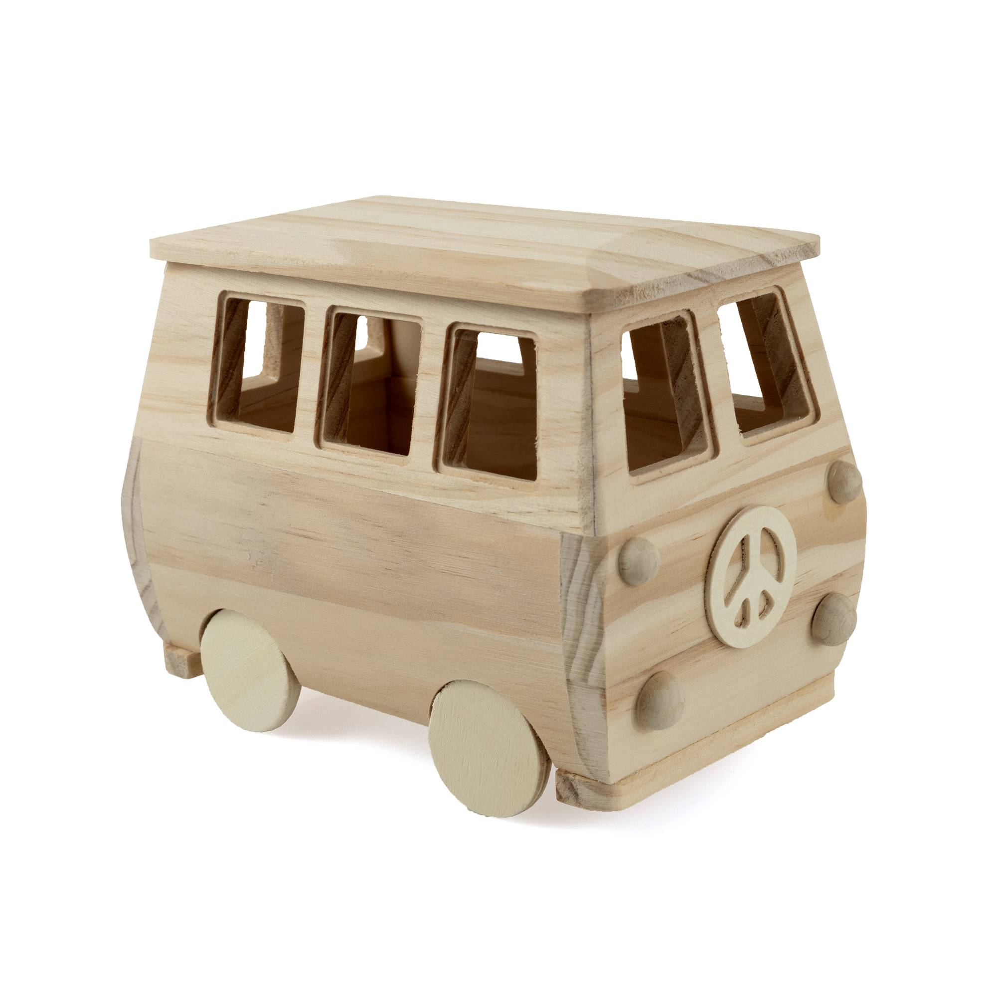 Wooden Campervan 17cm