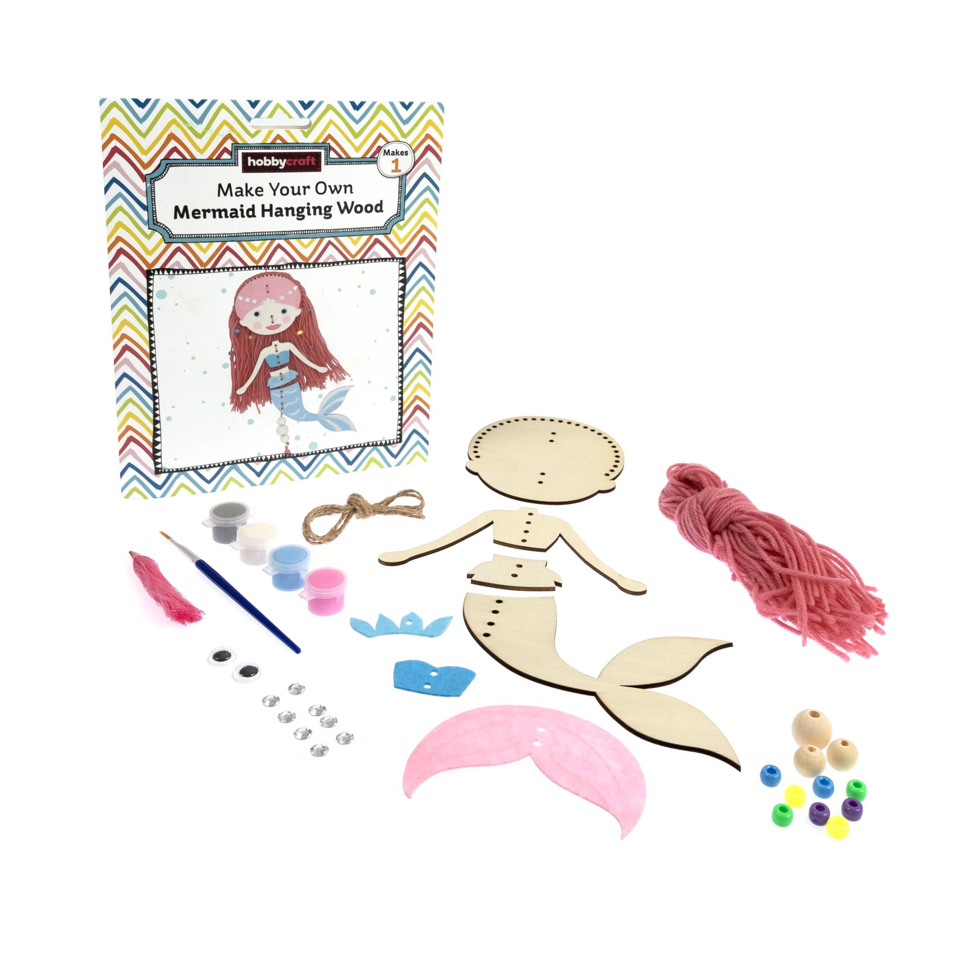 Make Your Own Hanging Wood Mermaid Kit
