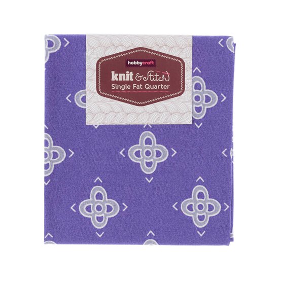 Purple Arrow Single Cotton Fat Quarter