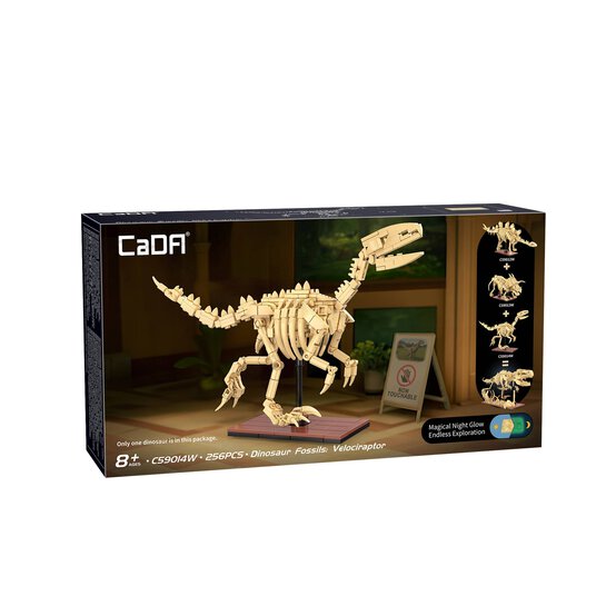CaDA Dinosaur Fossils: Velociraptor 256 Pieces