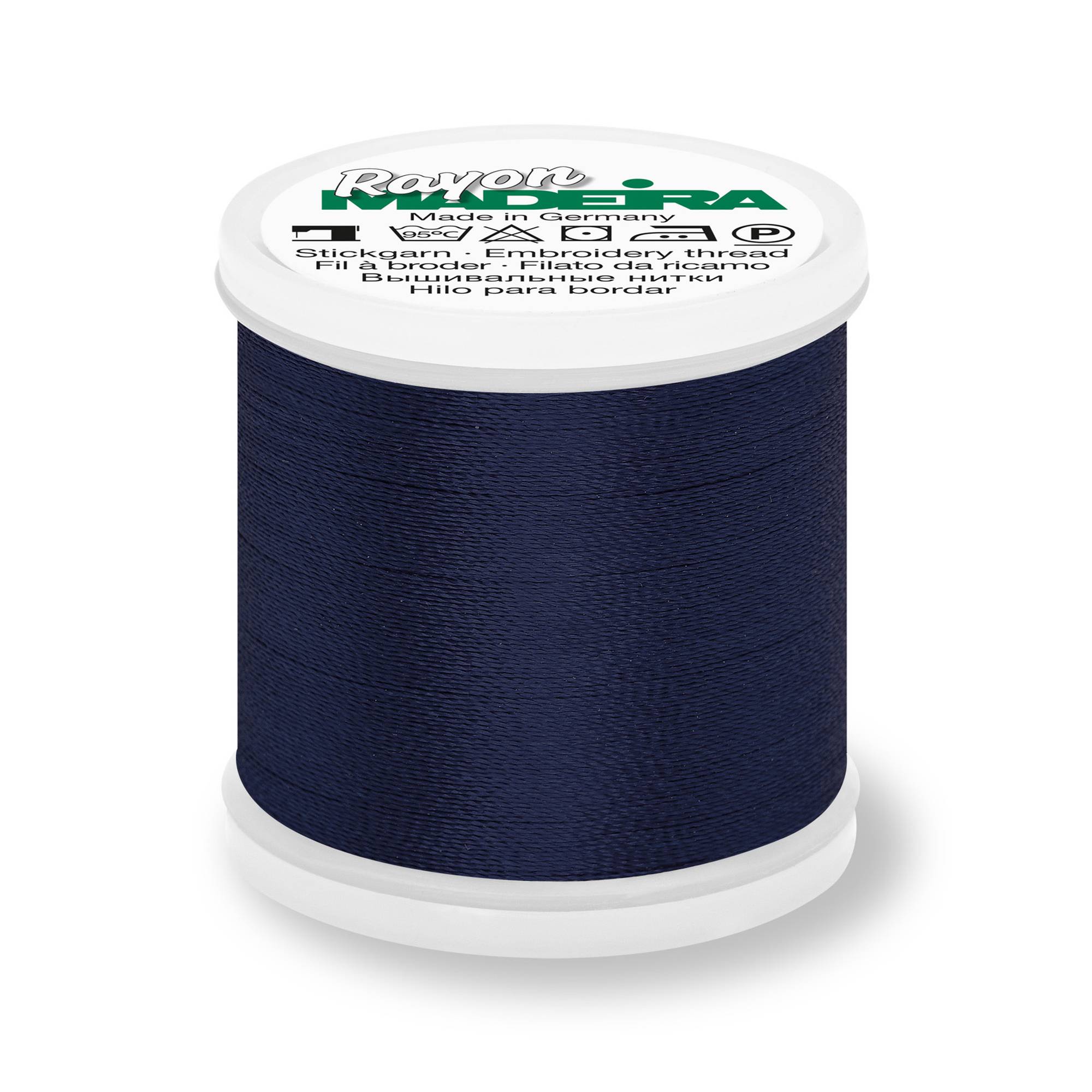 Madeira Blue Black Rayon 40 Thread 200m (1044)