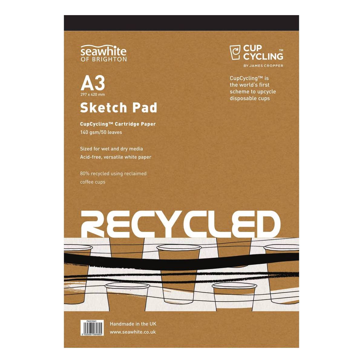 Seawhite CupCycling Cartridge Paper Pad A3