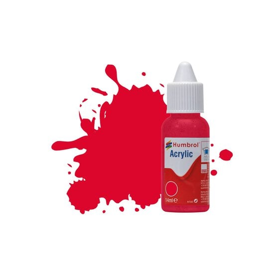 Humbrol 238 Red Arrow Gloss Acrylic Paint Dropper 14ml